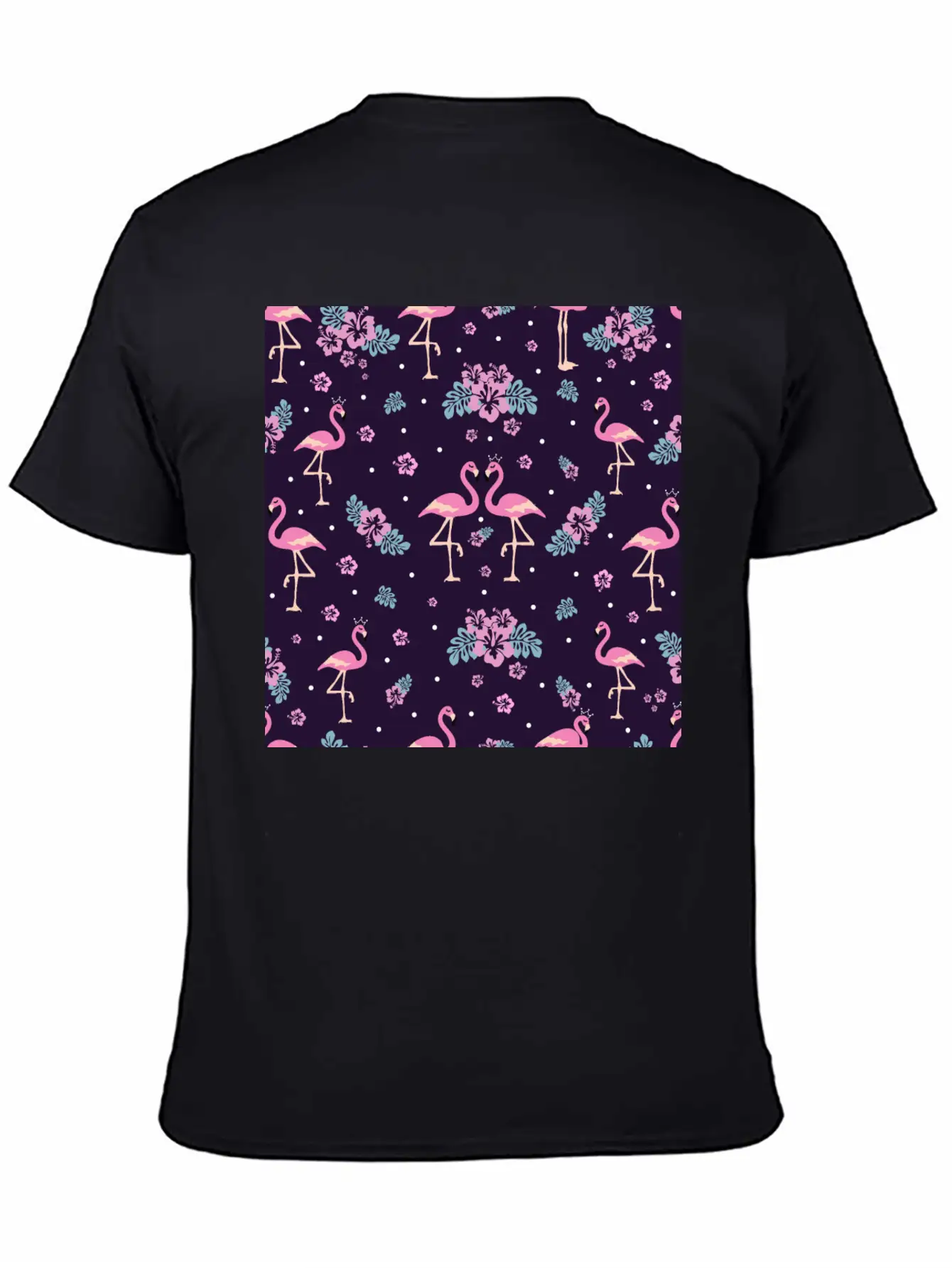 Pink Flamingo Seamless Flamingo Pattern Basic Graphic T-Shirt – Daily Comfort In Soft Cotton