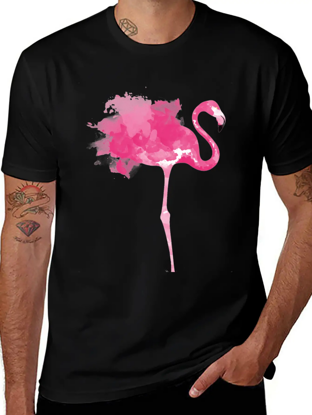 Pink Flamingo Stylish Everyday T-Shirt – Unisex Basic Cotton Tee
