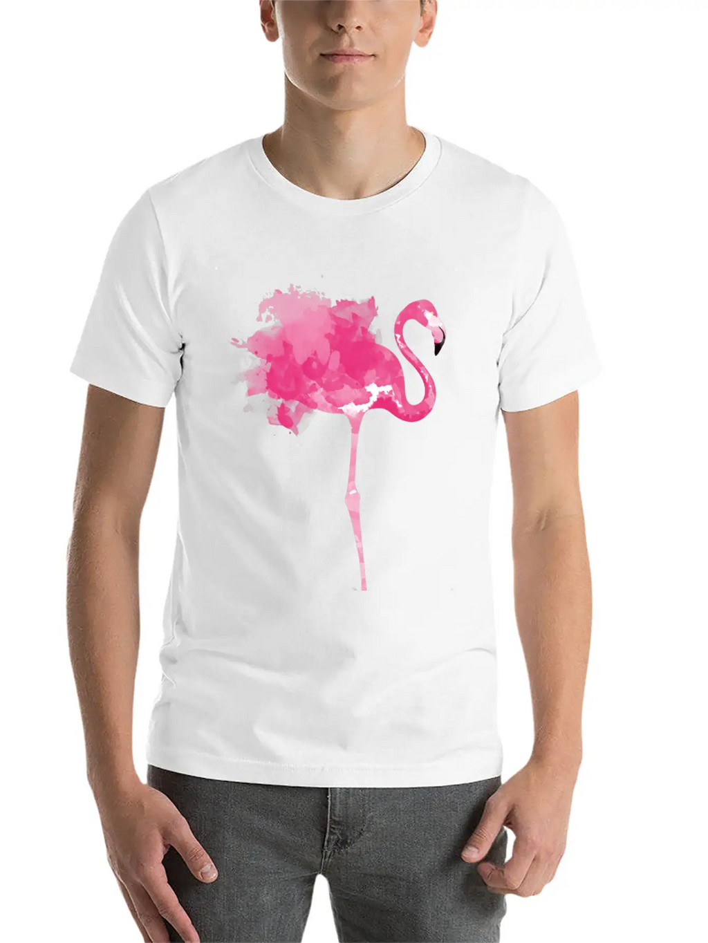 Pink Flamingo Stylish Everyday T-Shirt – Unisex Basic Cotton Tee
