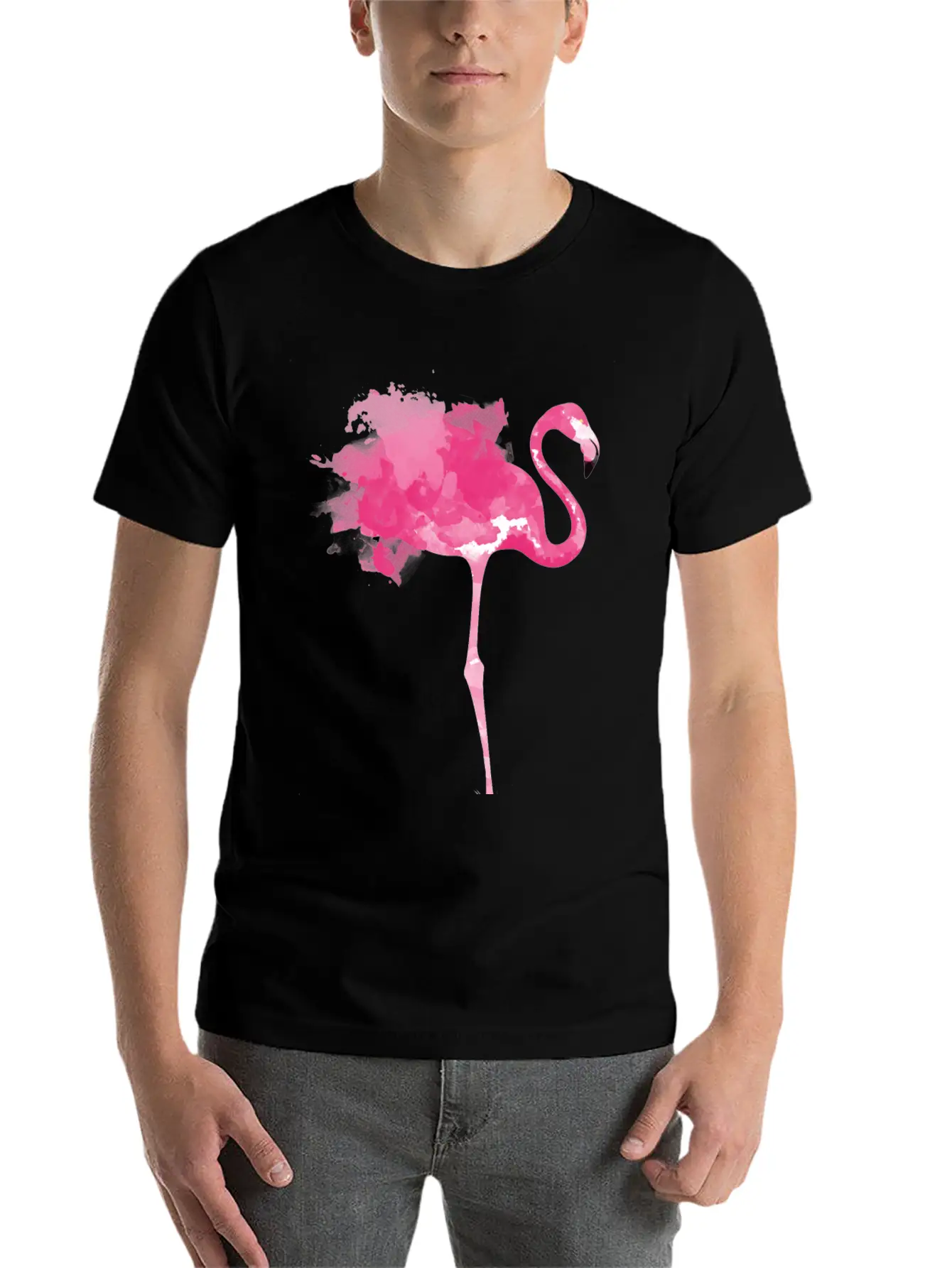 Pink Flamingo Stylish Everyday T-Shirt – Unisex Basic Cotton Tee