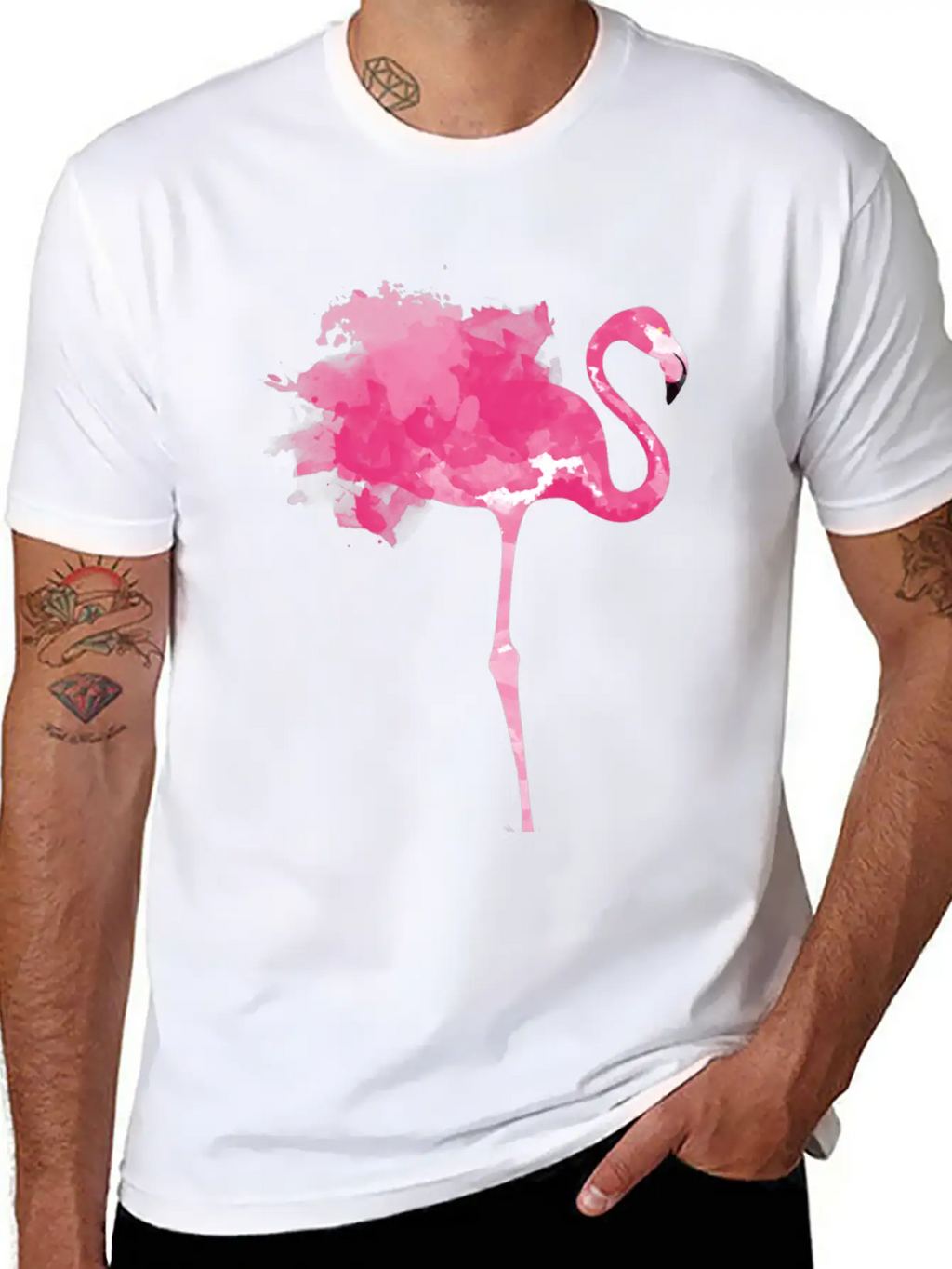 Pink Flamingo Stylish Everyday T-Shirt – Unisex Basic Cotton Tee