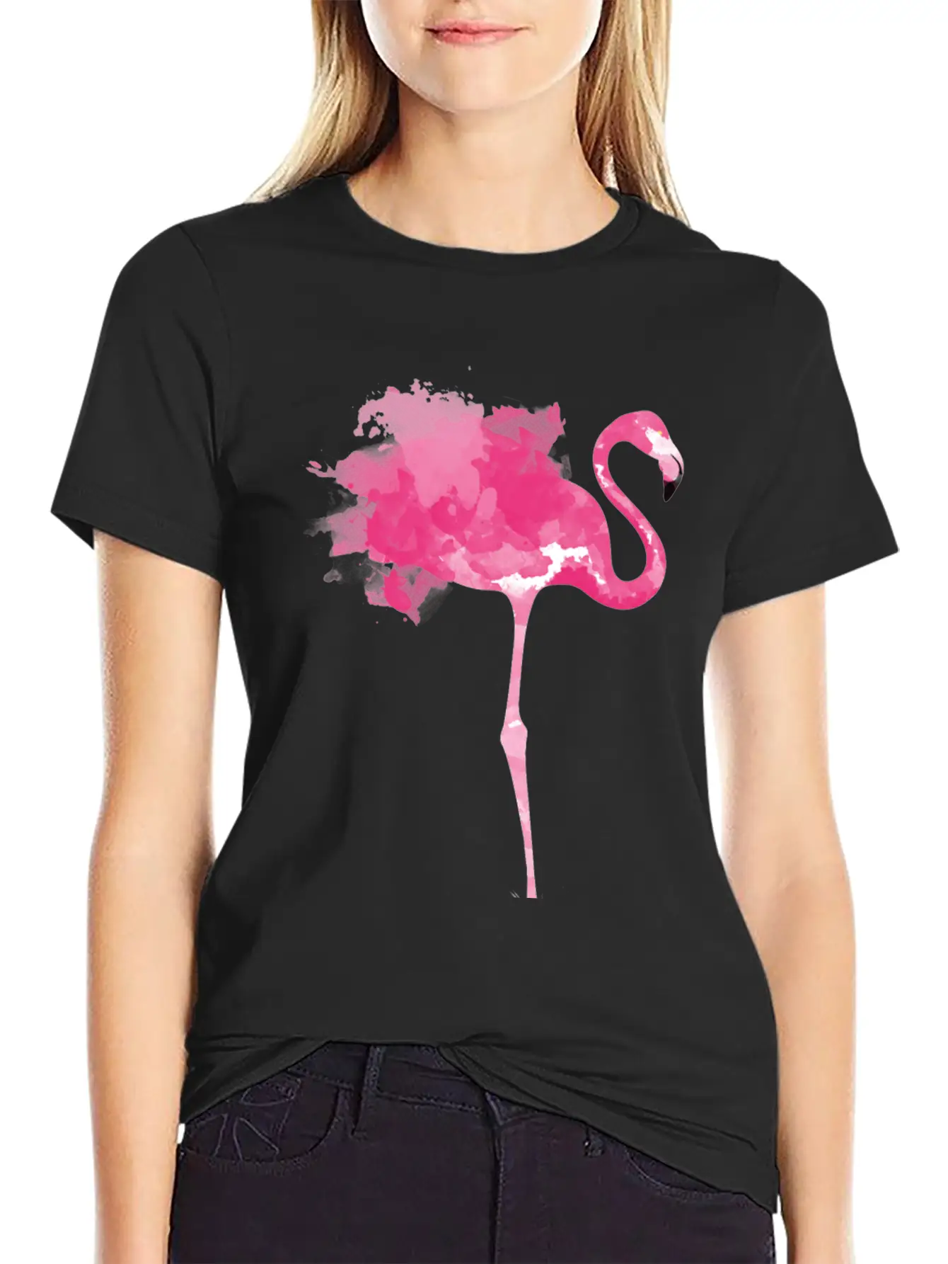 Pink Flamingo Stylish Everyday T-Shirt – Unisex Basic Cotton Tee