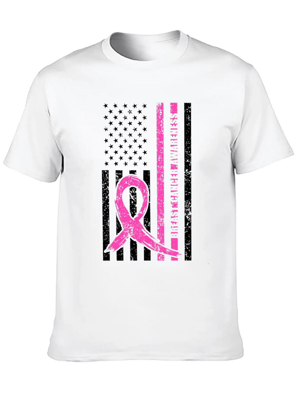 Pink Ribbon Breast Cancer Awareness Month American Basic Graphic T-Shirt – Daily Comfort In Soft Cotton
