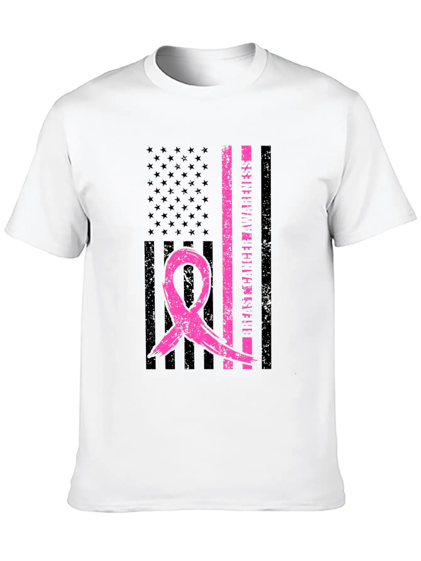 Pink Ribbon Breast Cancer Awareness Month American Basic Graphic T-Shirt – Daily Comfort In Soft Cotton