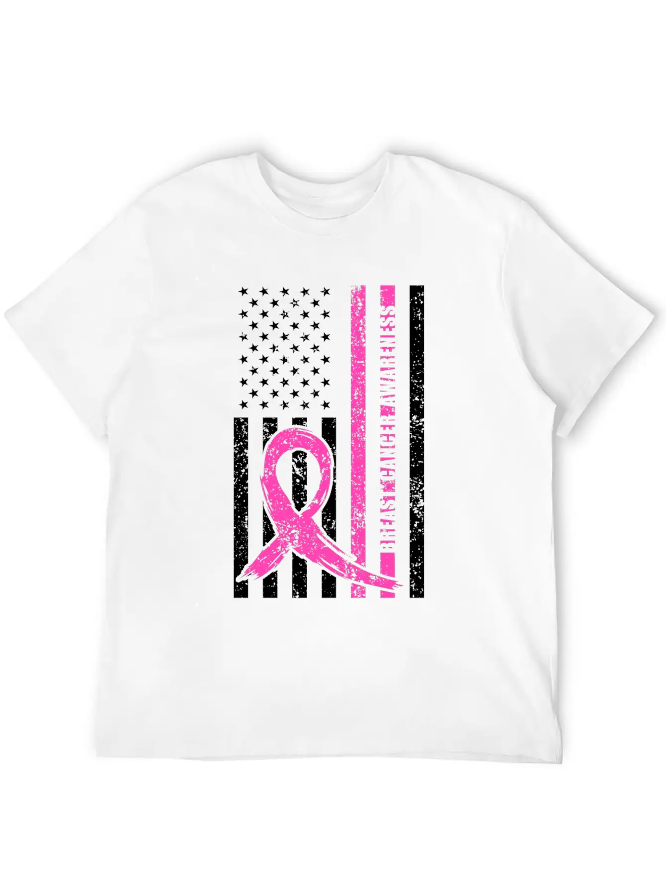 Pink Ribbon Breast Cancer Awareness Month American Basic Graphic T-Shirt – Daily Comfort In Soft Cotton