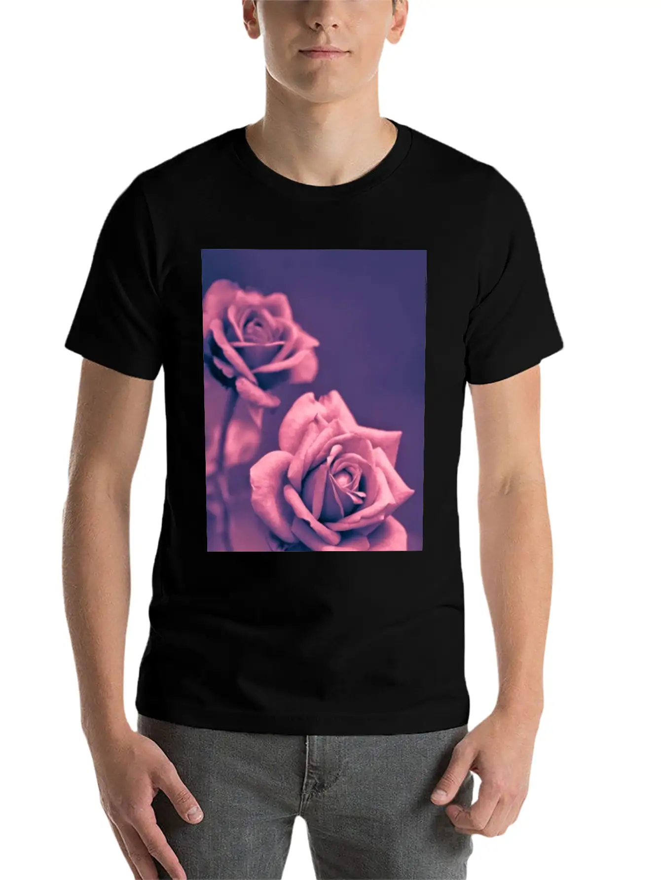 Pink Rose High Resolution Iphone Mobile Background Timeless Short Sleeve Tee – Comfy And Minimalist Design
