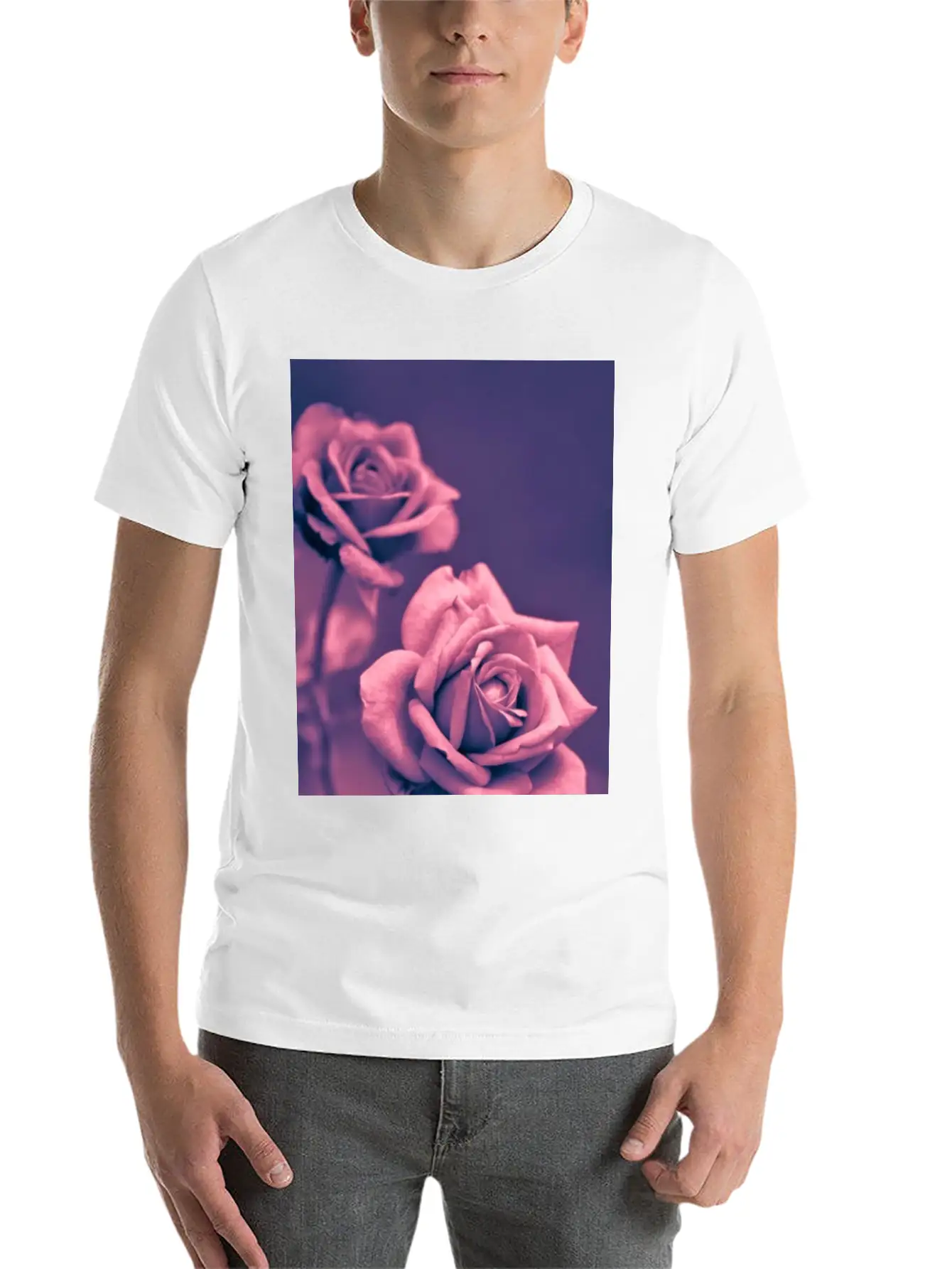 Pink Rose High Resolution Iphone Mobile Background Timeless Short Sleeve Tee – Comfy And Minimalist Design