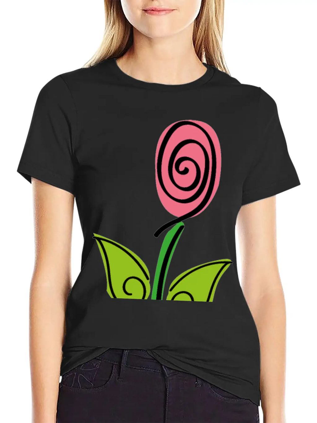 Pink Rose - Roses Flower Digital Brush Classic Cotton Tee – Unisex Comfort For Any Season