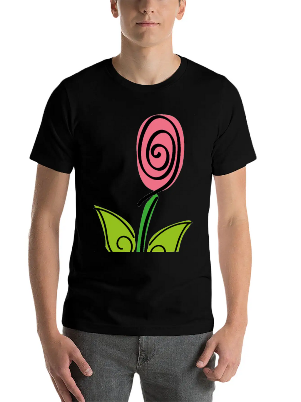 Pink Rose - Roses Flower Digital Brush Classic Cotton Tee – Unisex Comfort For Any Season