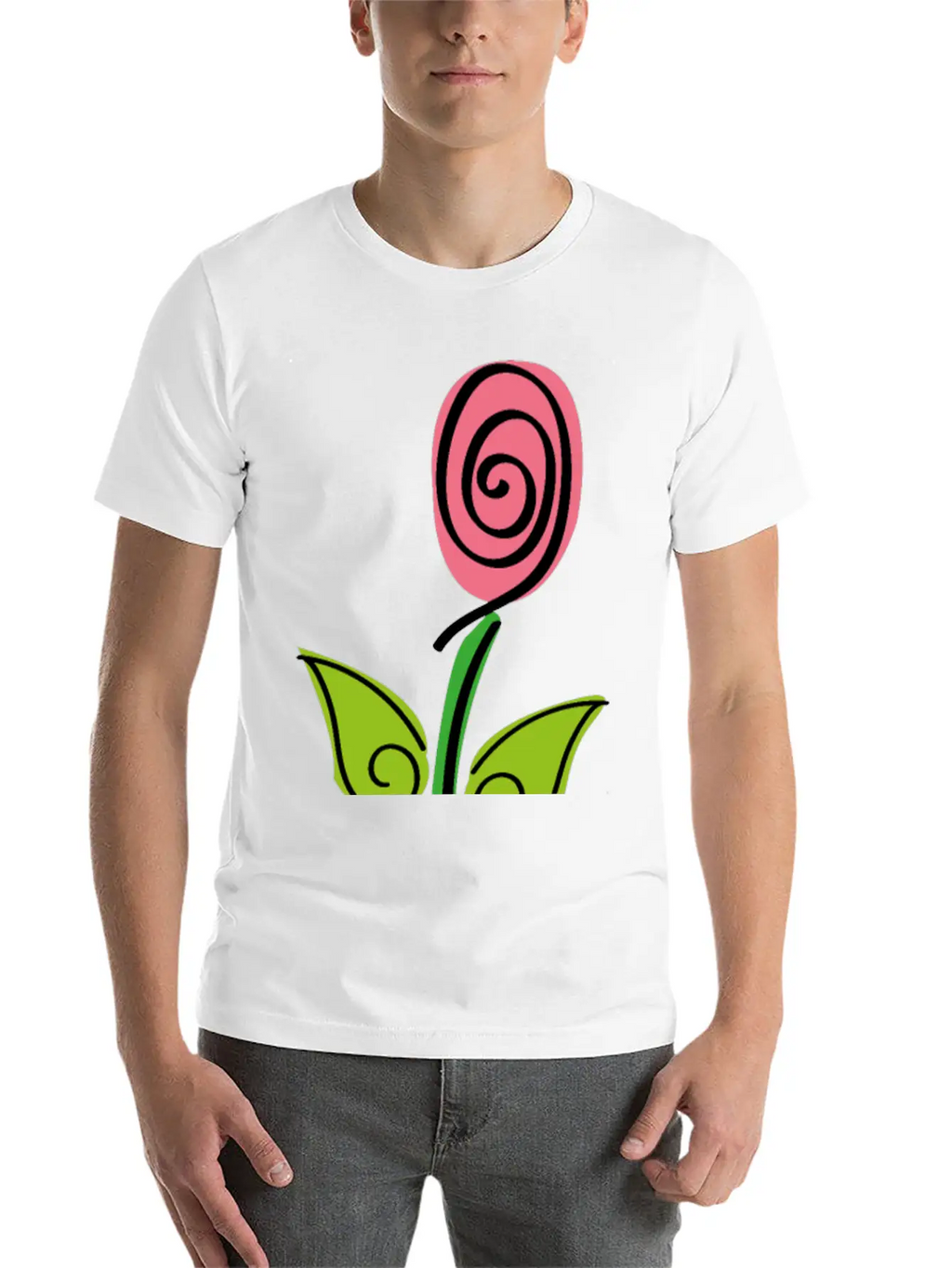 Pink Rose - Roses Flower Digital Brush Classic Cotton Tee – Unisex Comfort For Any Season