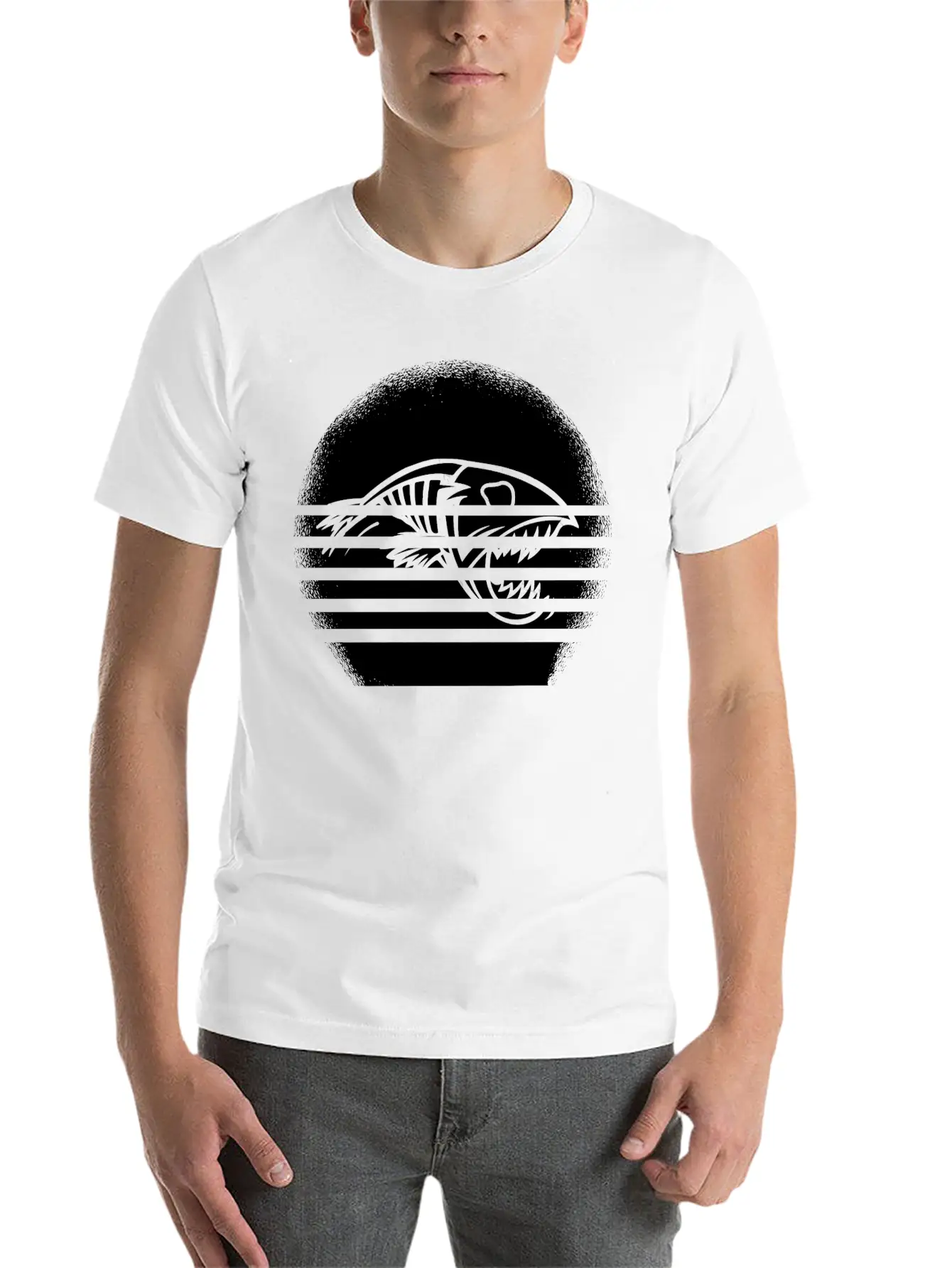 Piranha Predatory Fish Sunset Night Dusk Timeless Short Sleeve Tee – Comfy And Minimalist Design