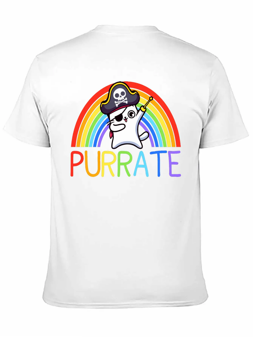 Pirate Cat Dabing Purrate Cool Eye Hook Patch Cat Essential Unisex Summer Tee – Soft Cotton Casual Fit