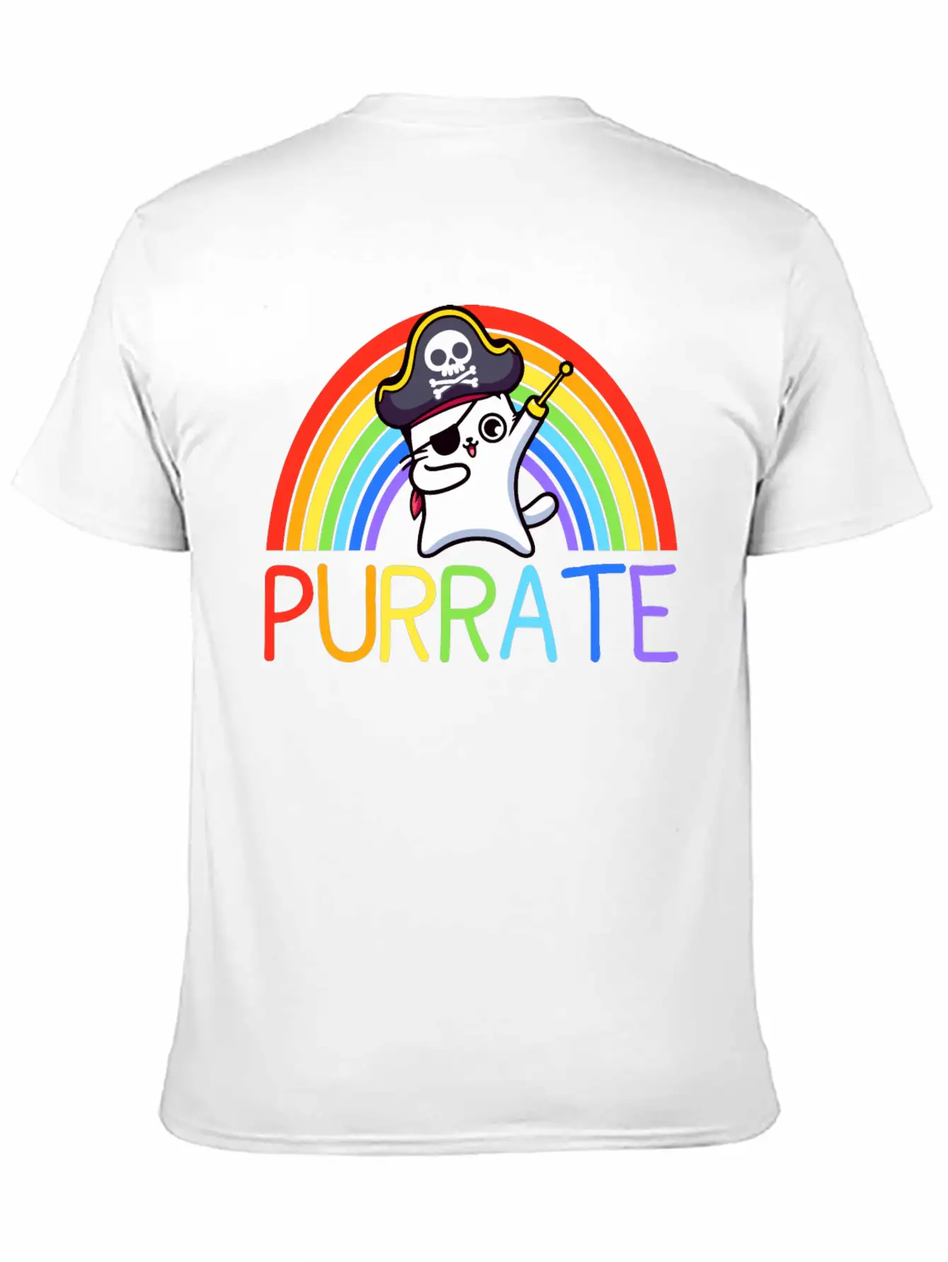 Pirate Cat Dabing Purrate Cool Eye Hook Patch Cat Essential Unisex Summer Tee – Soft Cotton Casual Fit