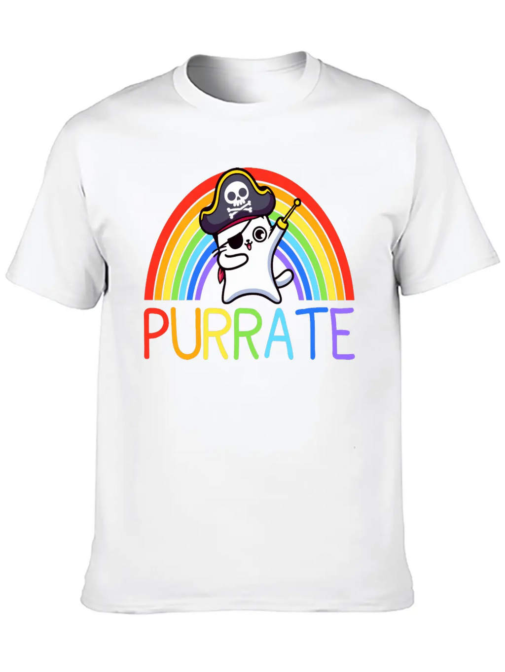 Pirate Cat Dabing Purrate Cool Eye Hook Patch Cat Essential Unisex Summer Tee – Soft Cotton Casual Fit