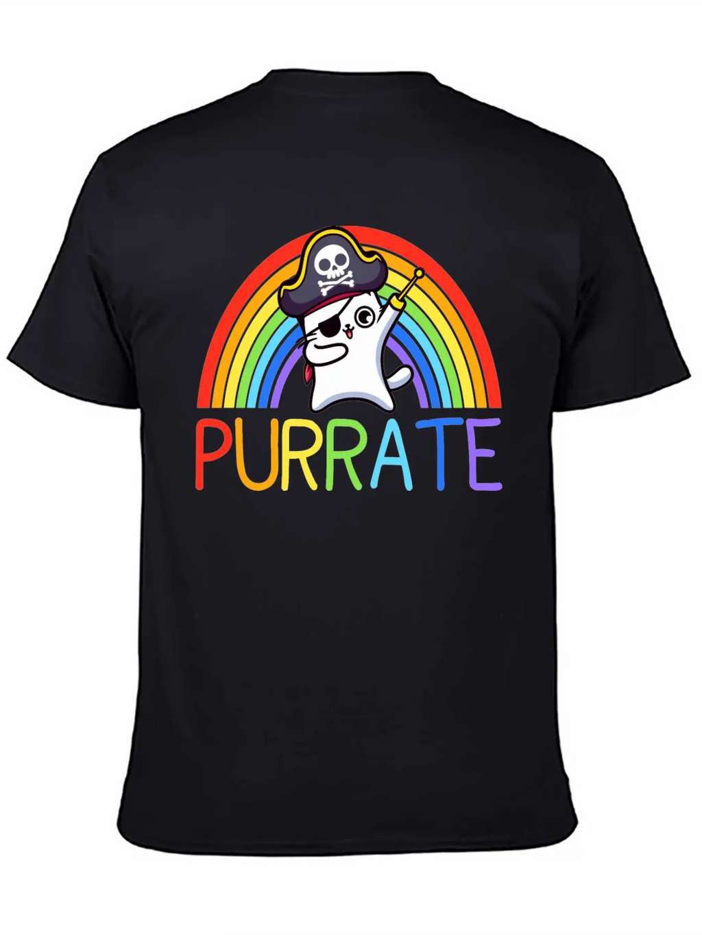 Pirate Cat Dabing Purrate Cool Eye Hook Patch Cat Essential Unisex Summer Tee – Soft Cotton Casual Fit
