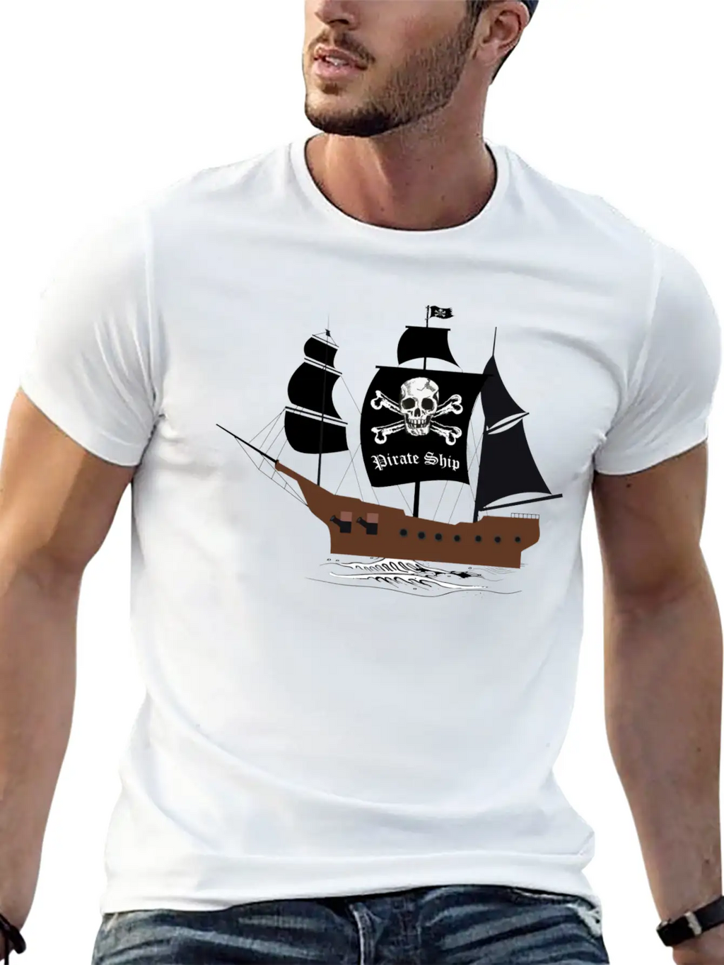 Pirate Ship 01b Breathable Graphic T-Shirt – Perfect For Casual Days