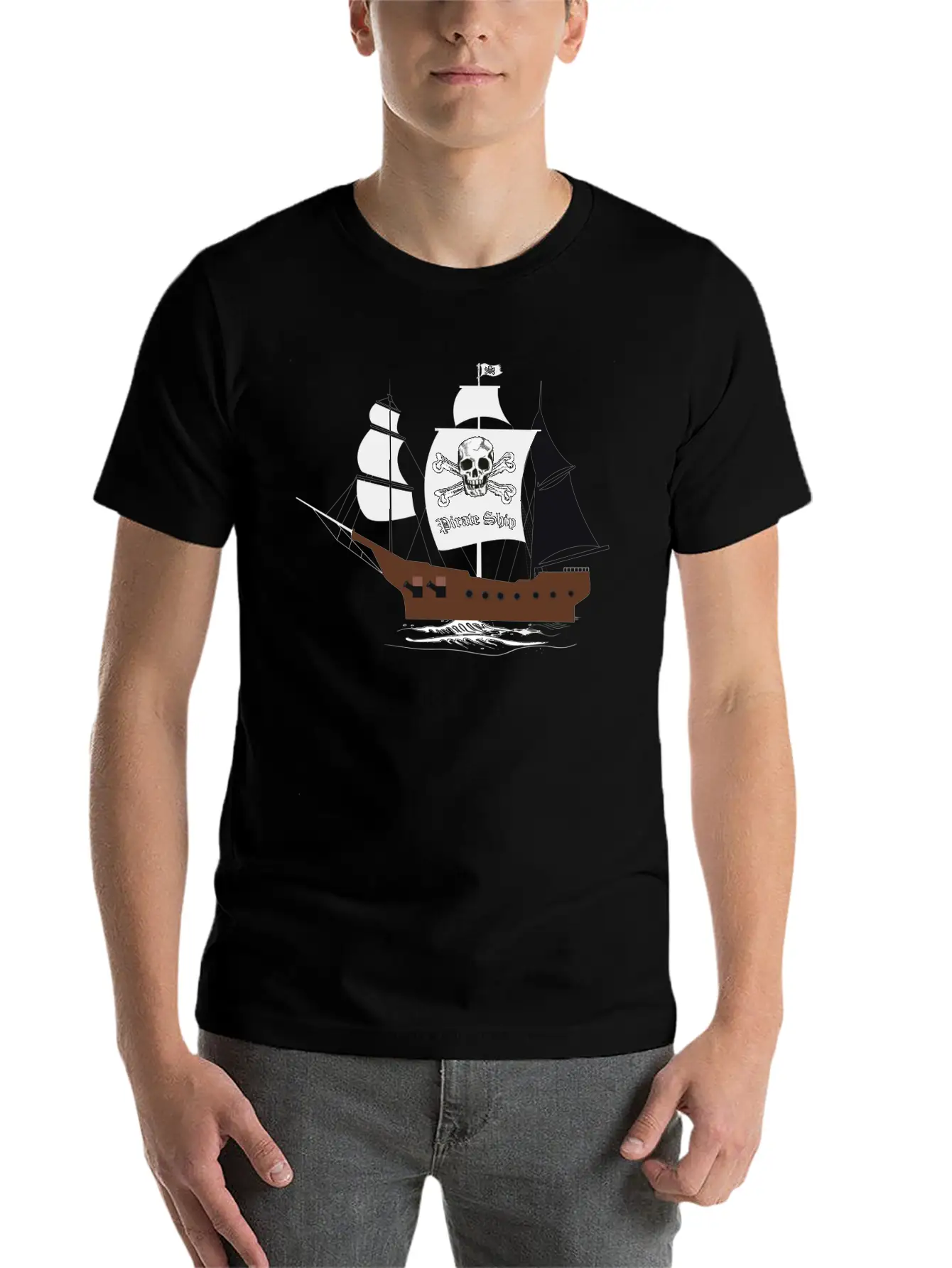 Pirate Ship 01b Breathable Graphic T-Shirt – Perfect For Casual Days