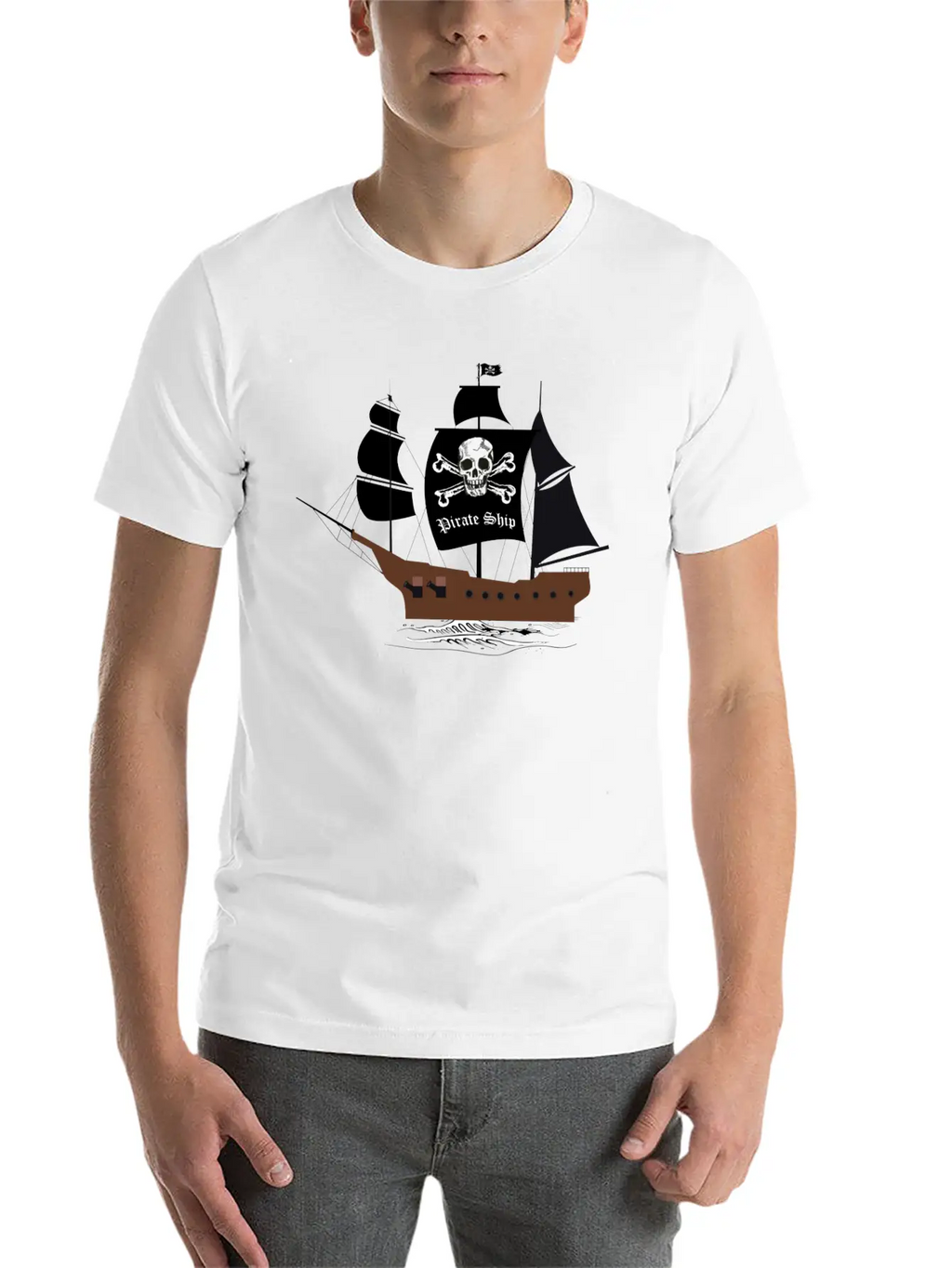 Pirate Ship 01b Breathable Graphic T-Shirt – Perfect For Casual Days