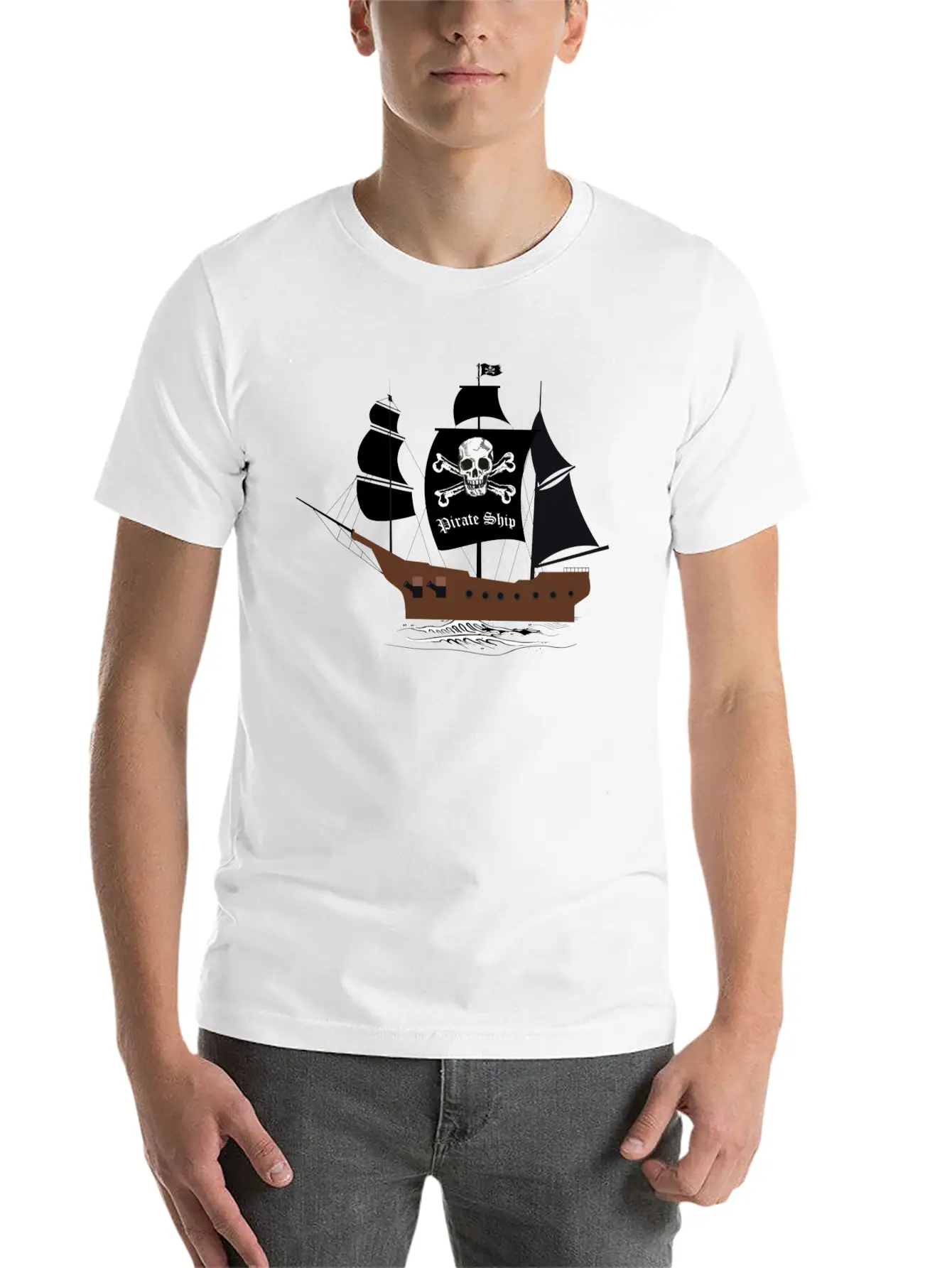 Pirate Ship 01b Breathable Graphic T-Shirt – Perfect For Casual Days