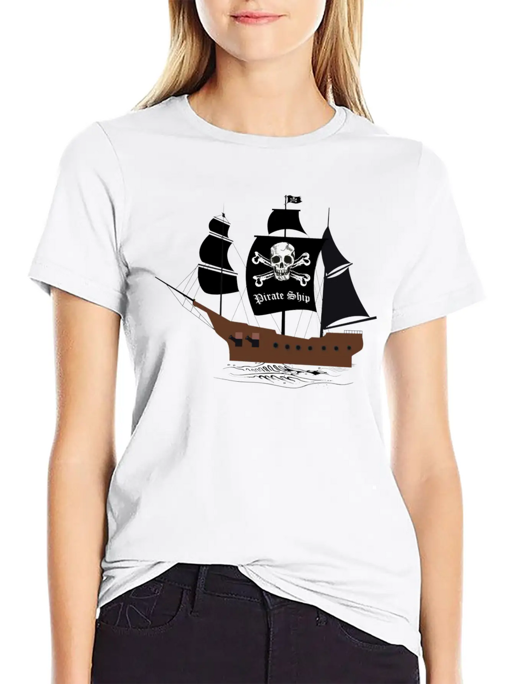 Pirate Ship 01b Breathable Graphic T-Shirt – Perfect For Casual Days