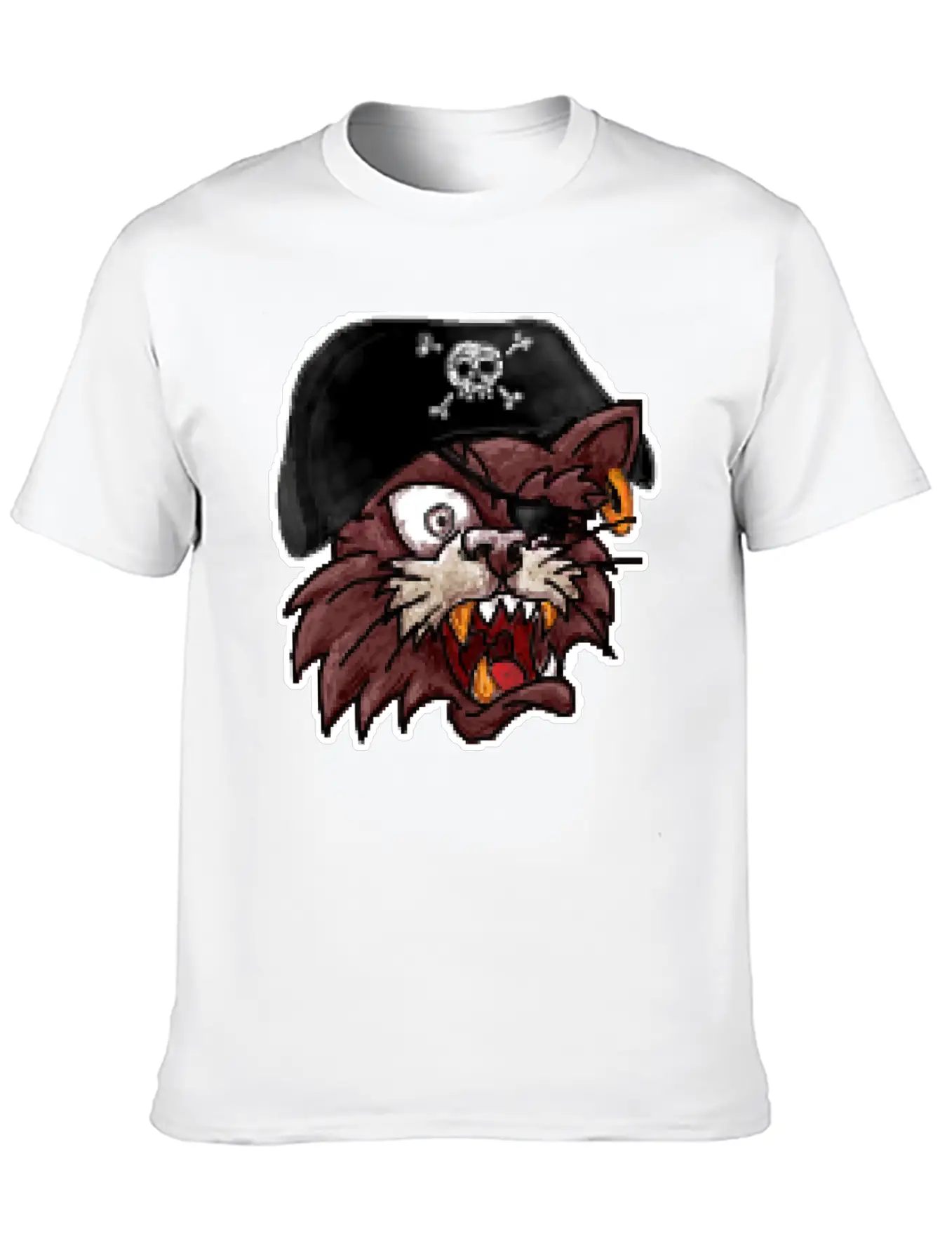 Pirates Cat One Eye 8 Bit Pixel Style Timeless Short Sleeve Tee – Comfy And Minimalist Design
