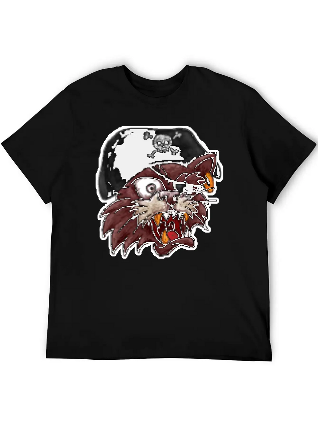 Pirates Cat One Eye 8 Bit Pixel Style Timeless Short Sleeve Tee – Comfy And Minimalist Design
