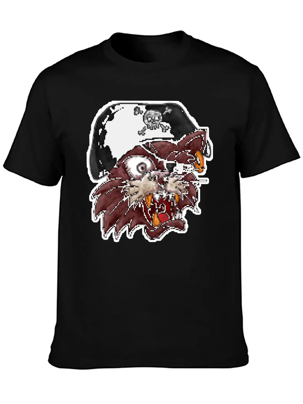 Pirates Cat One Eye 8 Bit Pixel Style Timeless Short Sleeve Tee – Comfy And Minimalist Design