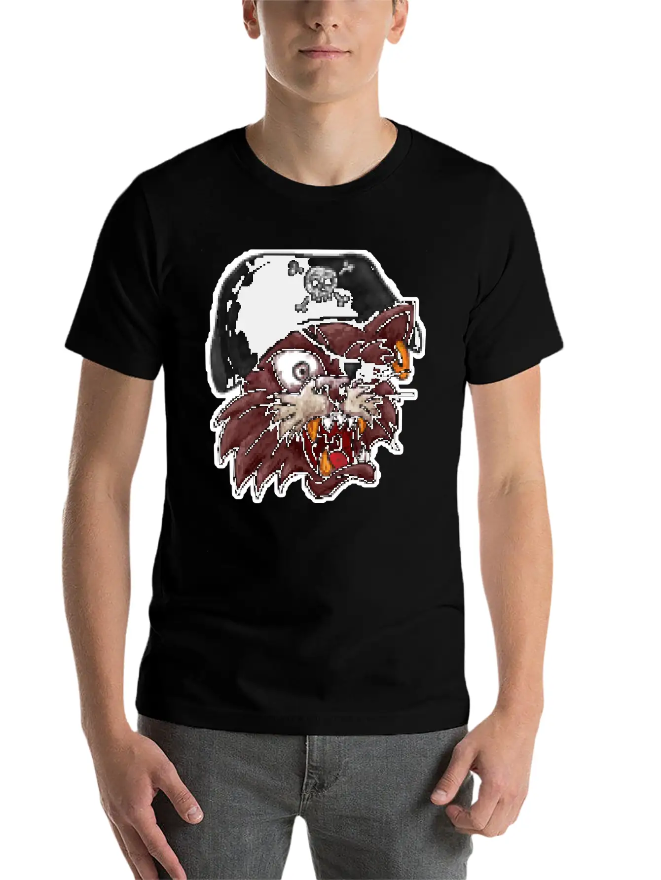 Pirates Cat One Eye 8 Bit Pixel Style Timeless Short Sleeve Tee – Comfy And Minimalist Design