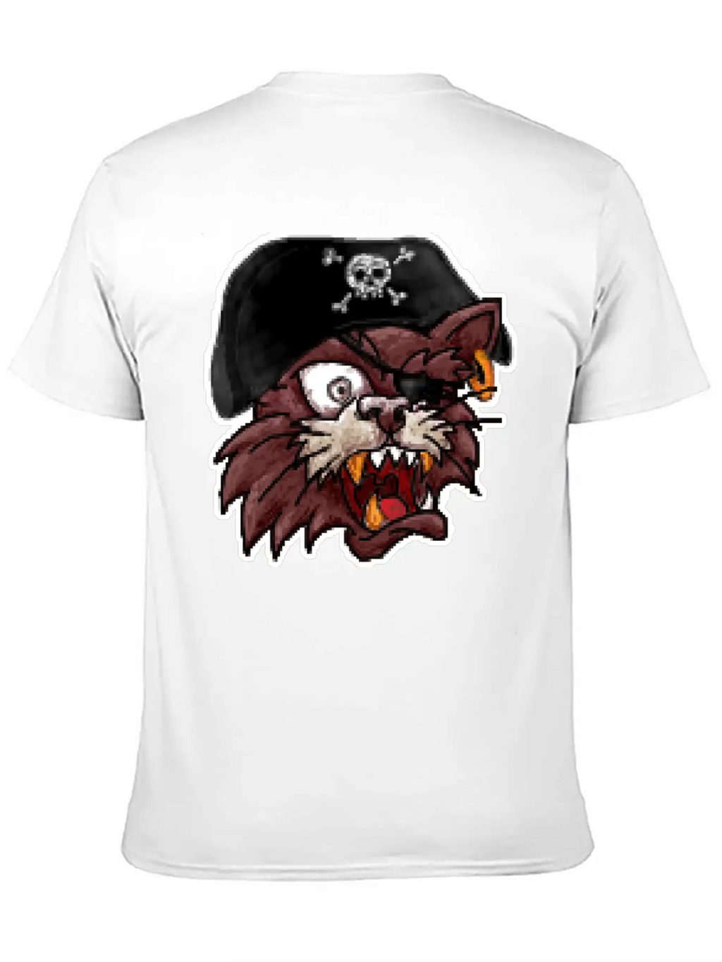 Pirates Cat One Eye 8 Bit Pixel Style Timeless Short Sleeve Tee – Comfy And Minimalist Design