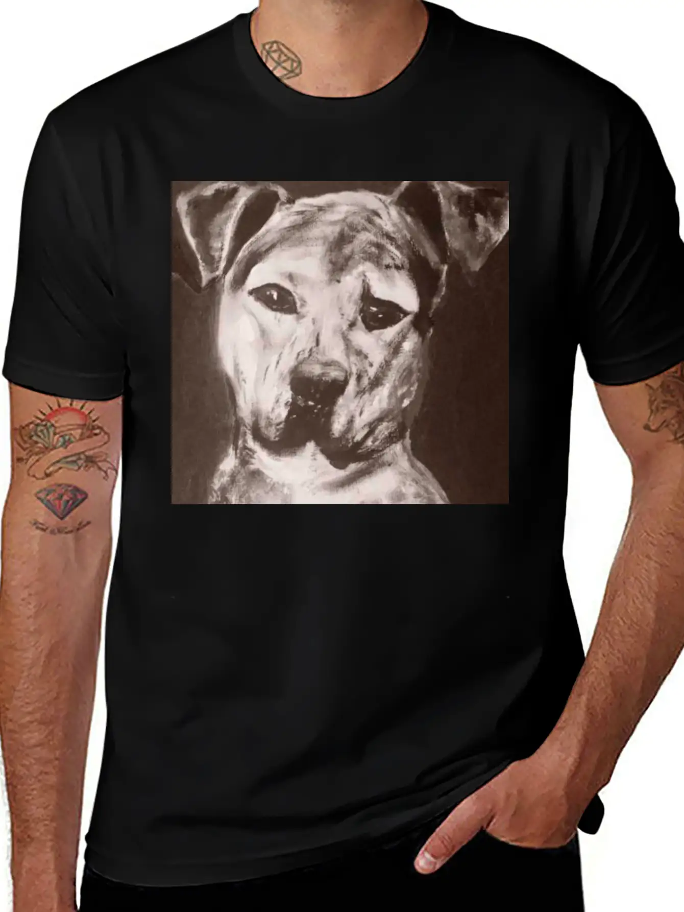 Pit Bull Mix Dog Breathable Soft Cotton T-Shirt – Timeless Casual Look