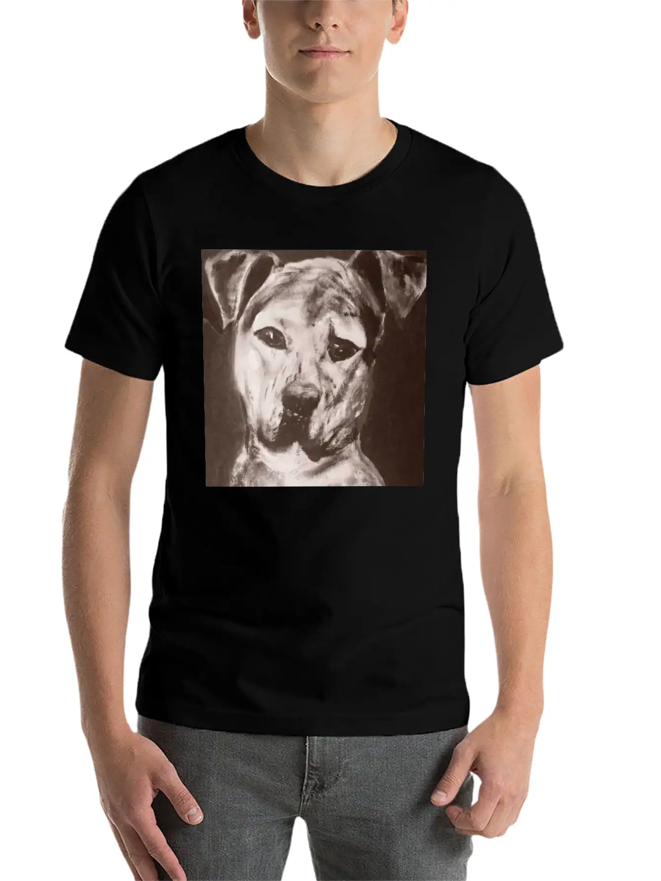 Pit Bull Mix Dog Breathable Soft Cotton T-Shirt – Timeless Casual Look