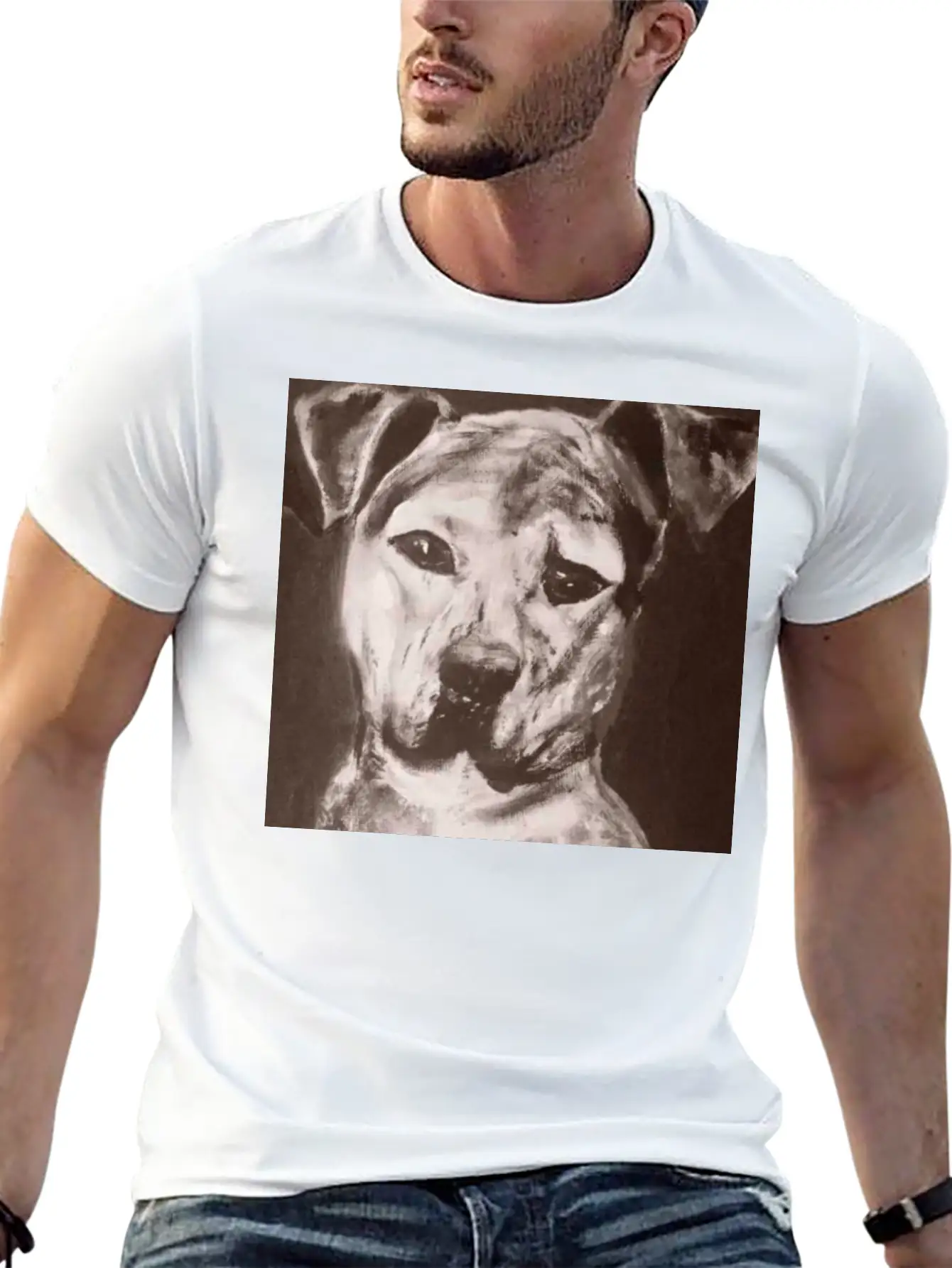 Pit Bull Mix Dog Breathable Soft Cotton T-Shirt – Timeless Casual Look