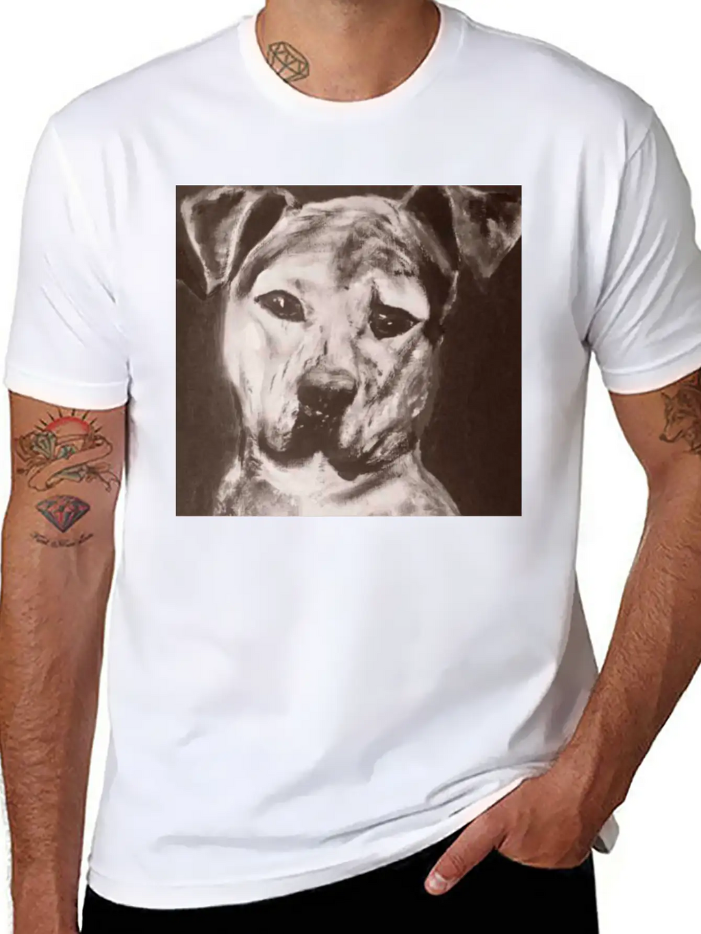 Pit Bull Mix Dog Breathable Soft Cotton T-Shirt – Timeless Casual Look