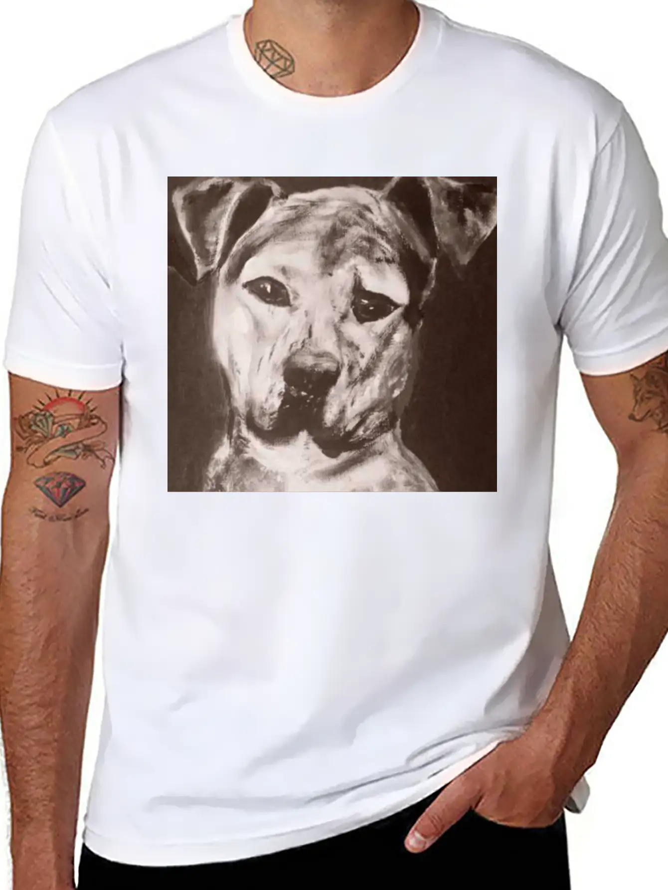 Pit Bull Mix Dog Breathable Soft Cotton T-Shirt – Timeless Casual Look