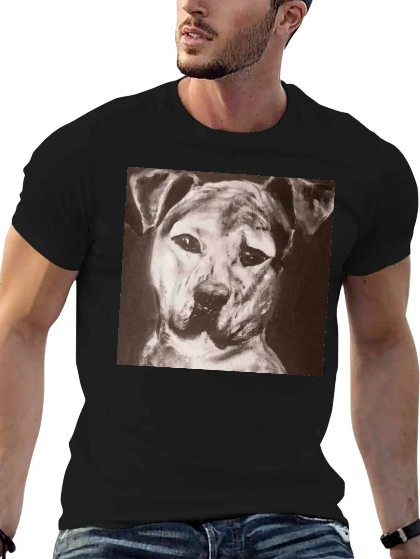 Pit Bull Mix Dog Breathable Soft Cotton T-Shirt – Timeless Casual Look