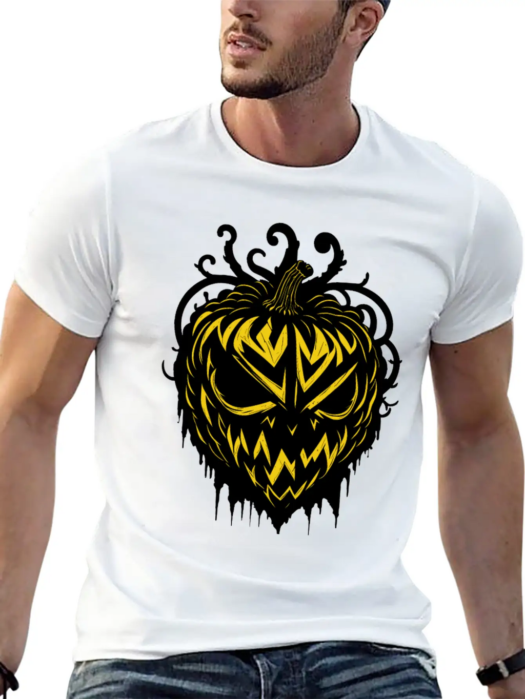 Pitch Black Pumpkin Heart Timeless Short Sleeve Tee – Comfy And Minimalist Design