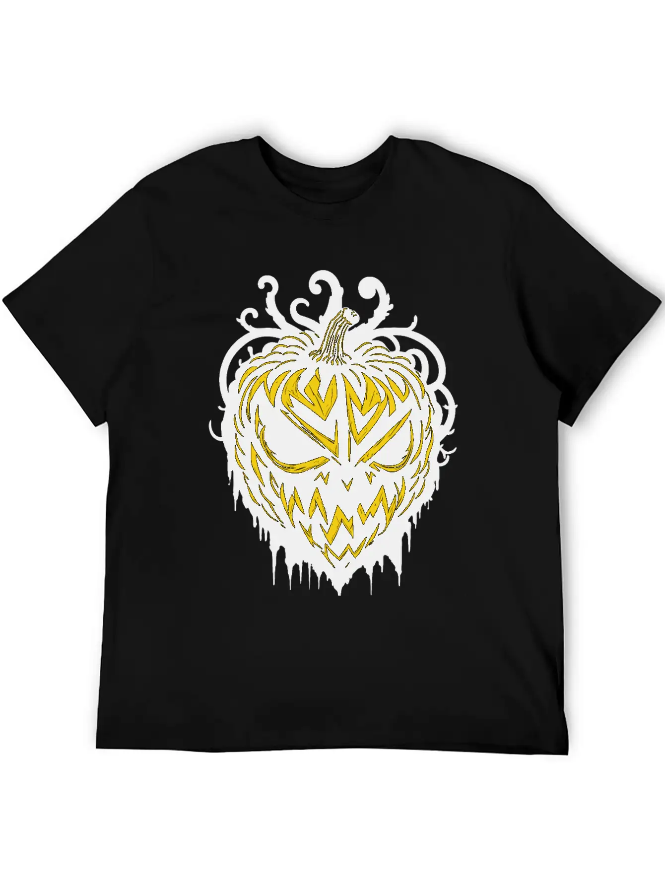 Pitch Black Pumpkin Heart Timeless Short Sleeve Tee – Comfy And Minimalist Design