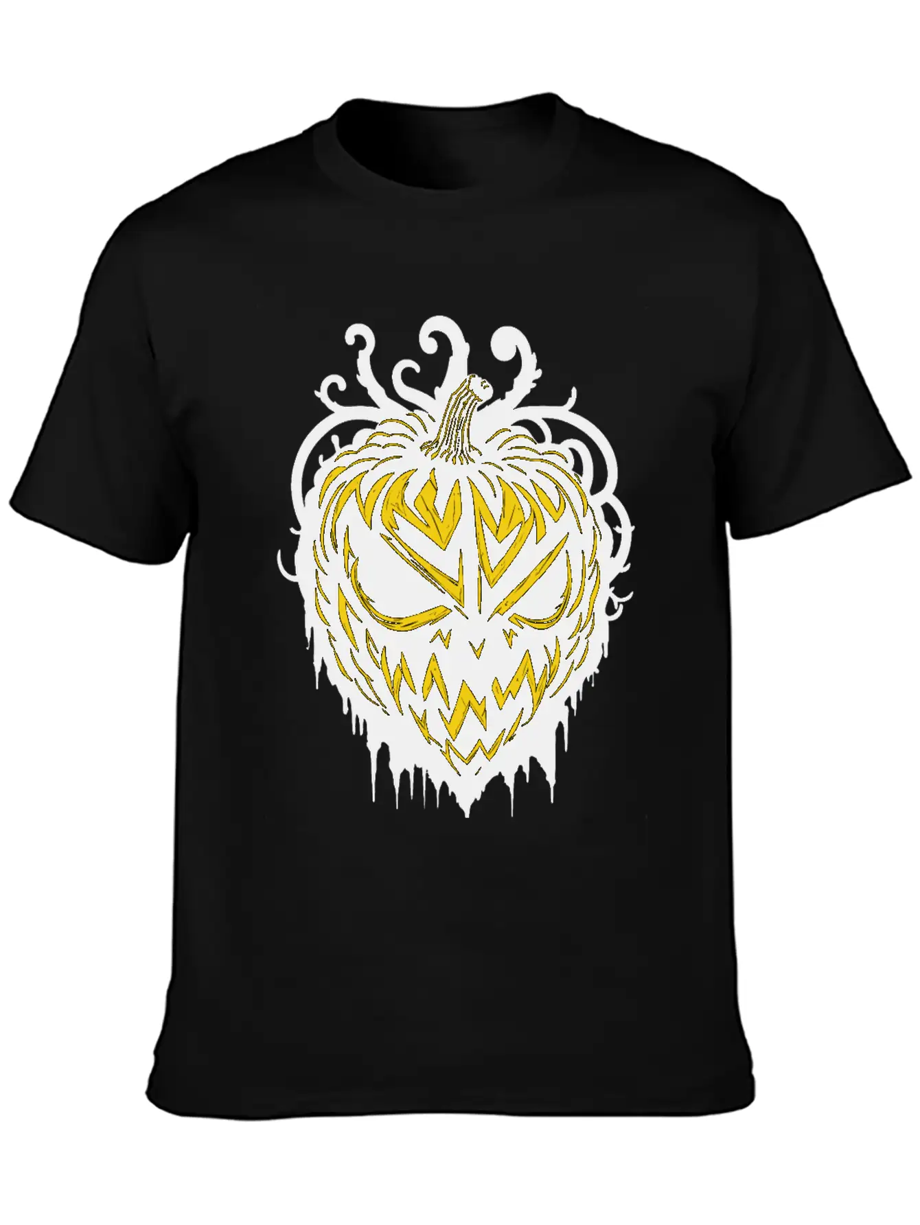 Pitch Black Pumpkin Heart Timeless Short Sleeve Tee – Comfy And Minimalist Design