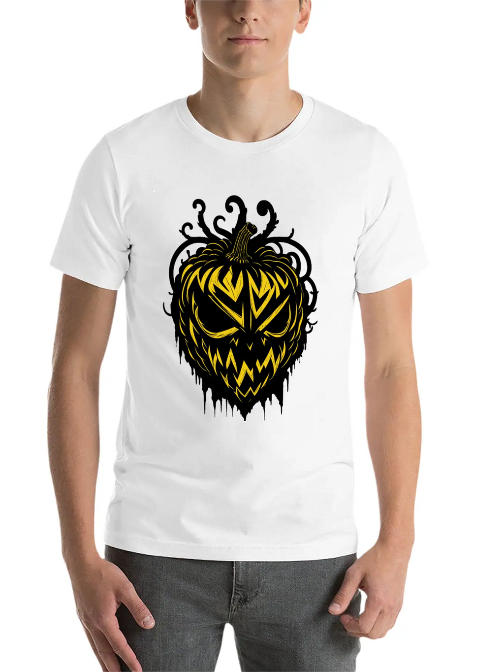 Pitch Black Pumpkin Heart Timeless Short Sleeve Tee – Comfy And Minimalist Design
