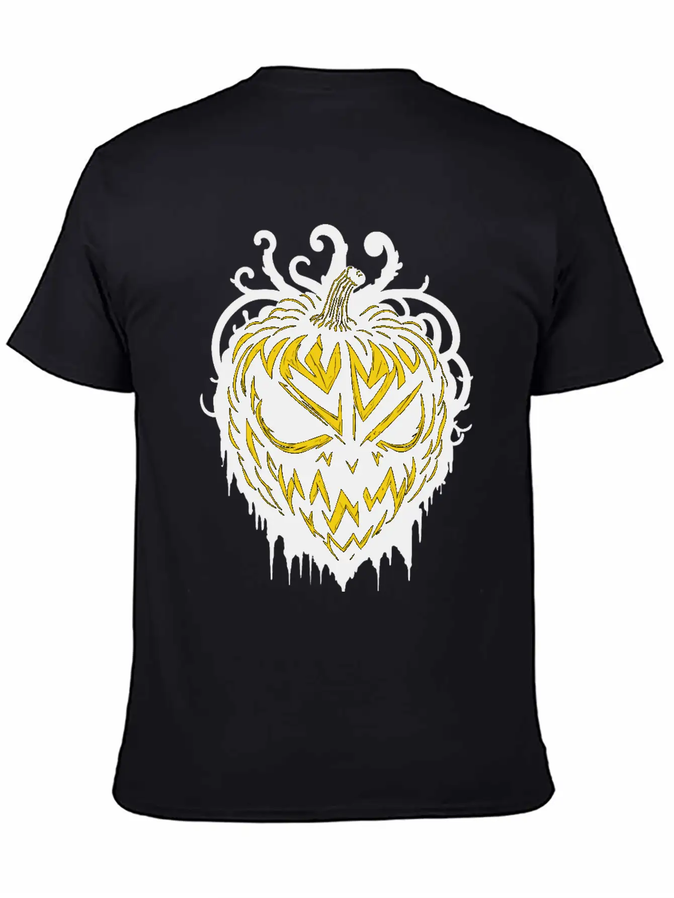 Pitch Black Pumpkin Heart Timeless Short Sleeve Tee – Comfy And Minimalist Design