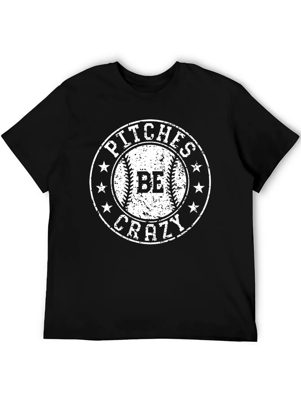 Pitches Be Crazy Softball Fast Pitch Humor Basic Graphic T-Shirt – Daily Comfort In Soft Cotton