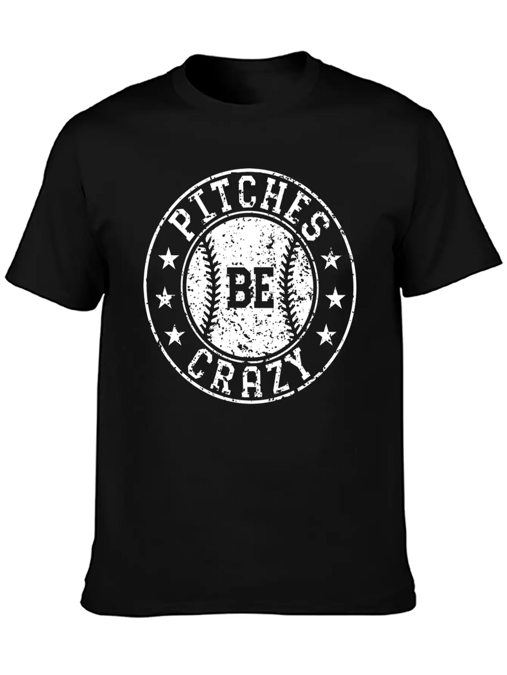 Pitches Be Crazy Softball Fast Pitch Humor Basic Graphic T-Shirt – Daily Comfort In Soft Cotton