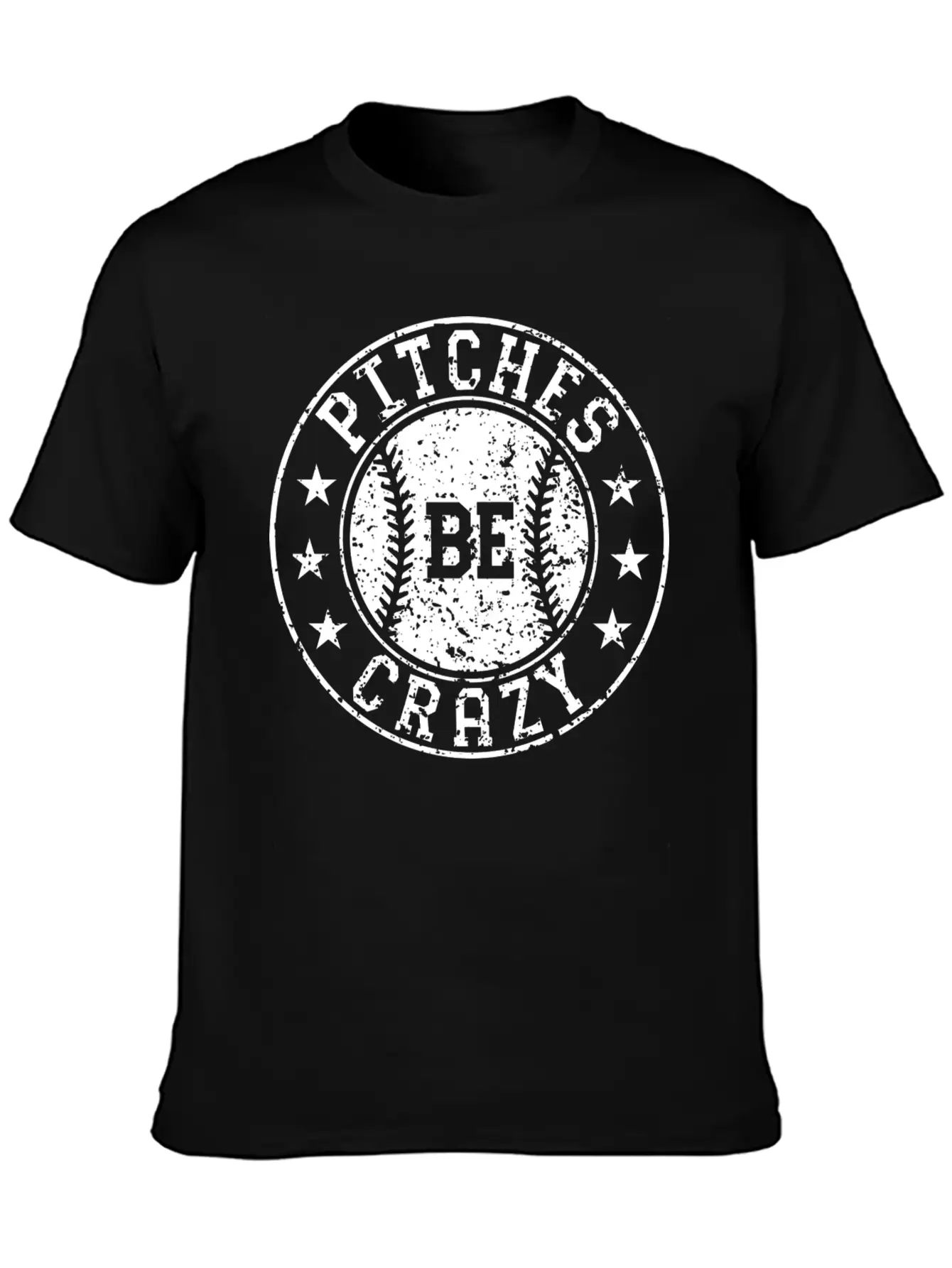 Pitches Be Crazy Softball Fast Pitch Humor Basic Graphic T-Shirt – Daily Comfort In Soft Cotton