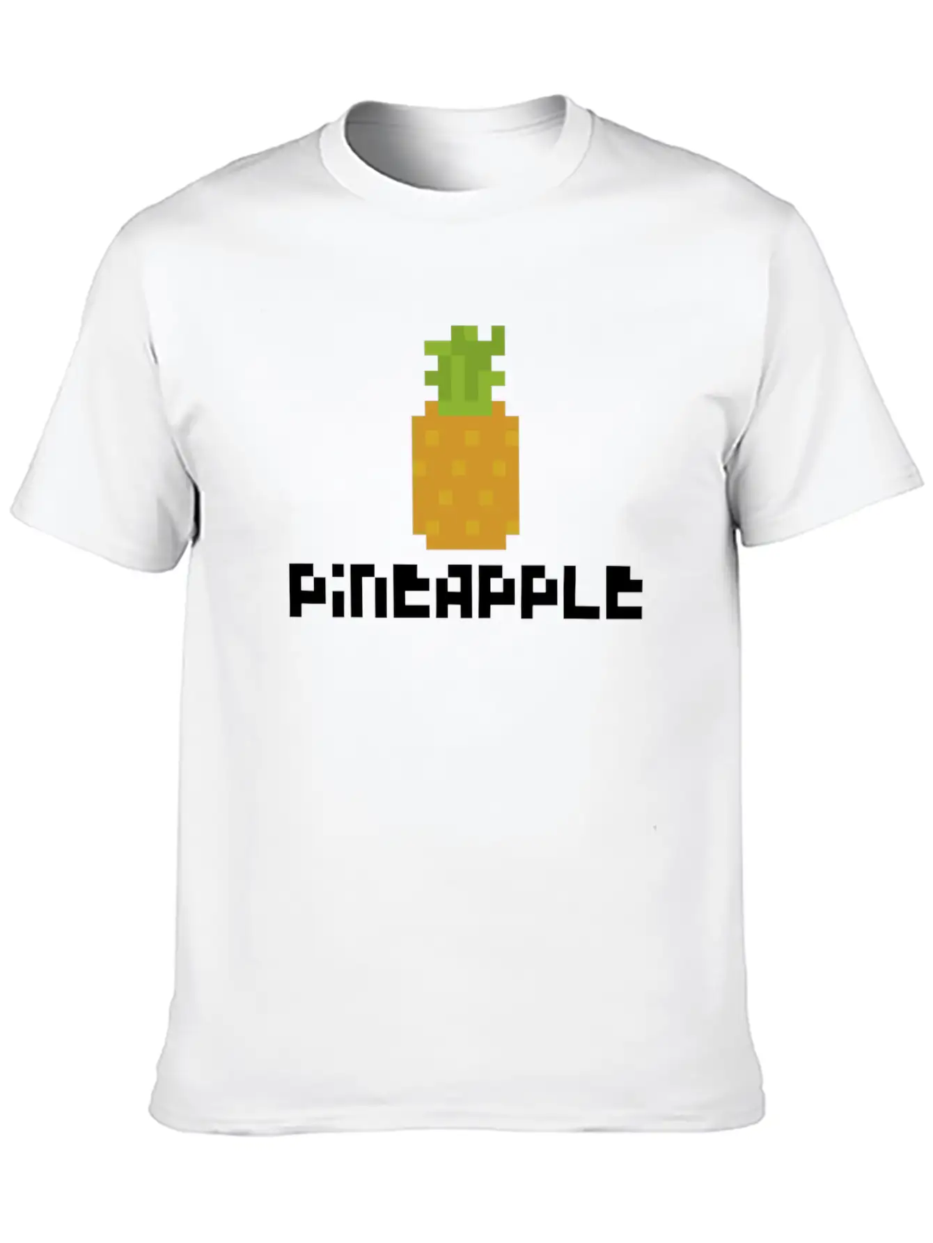 Pixel Pineapple Breathable Graphic T-Shirt – Perfect For Casual Days