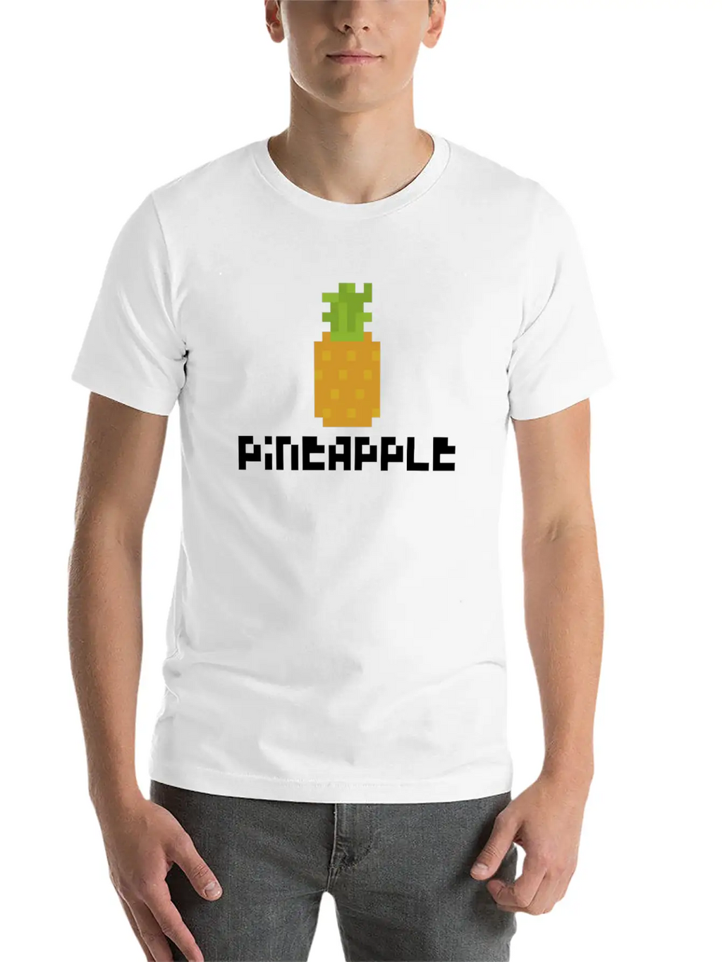 Pixel Pineapple Breathable Graphic T-Shirt – Perfect For Casual Days