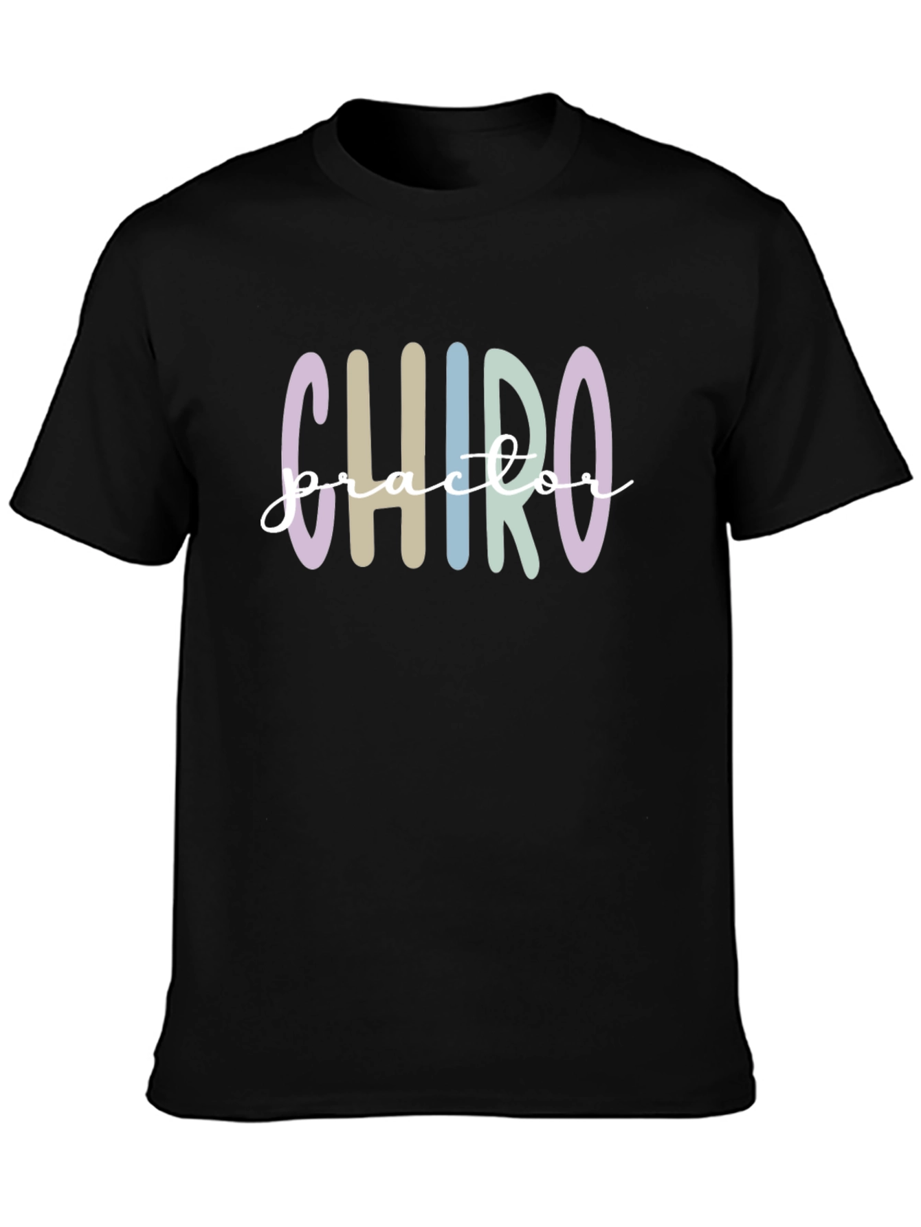 Chiropractor Striped Text Graphic Tee