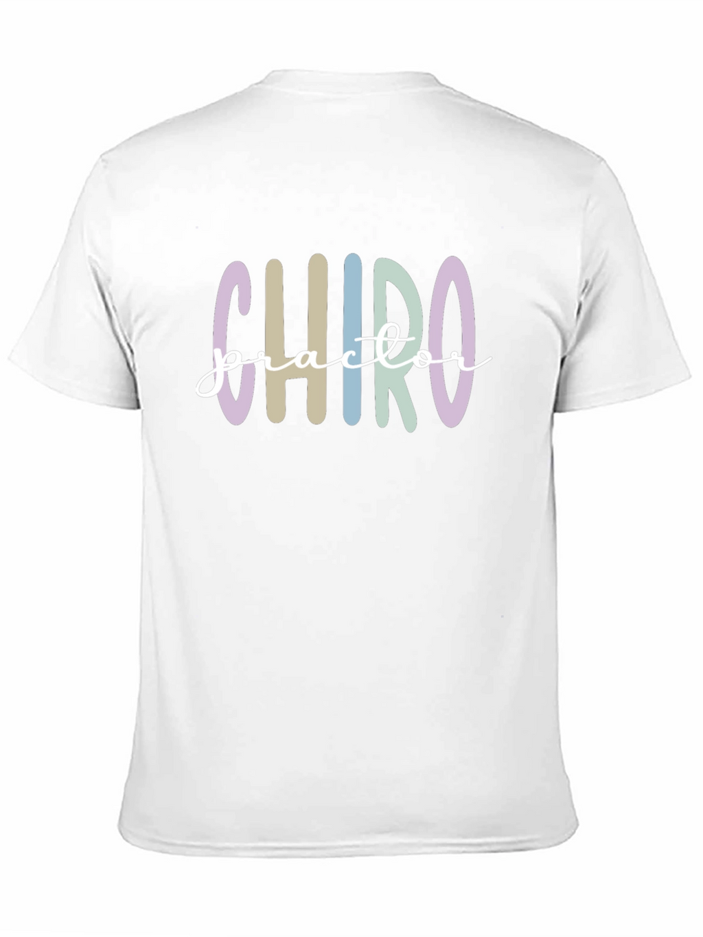 Chiropractor Striped Text Graphic Tee