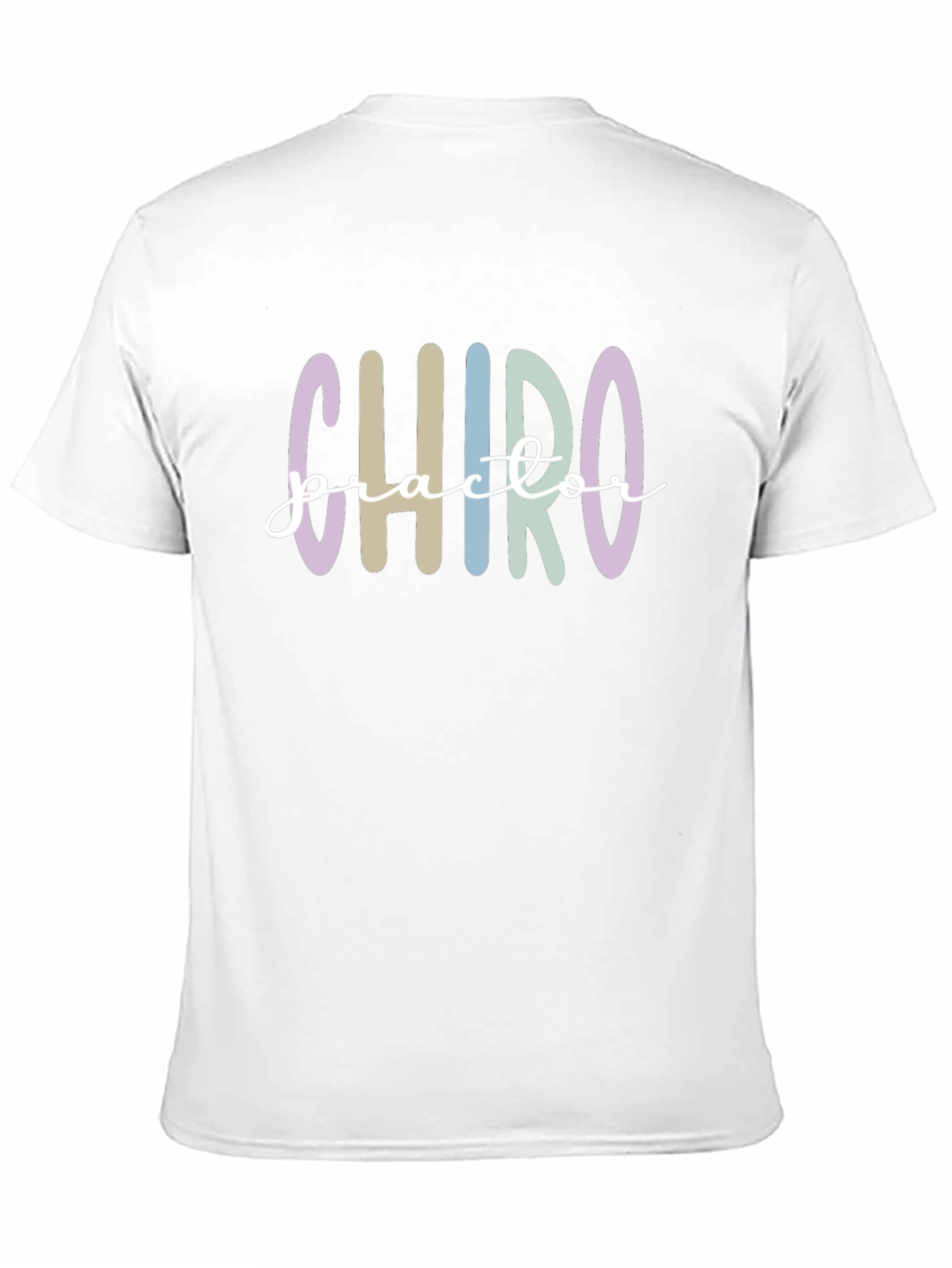 Chiropractor Striped Text Graphic Tee