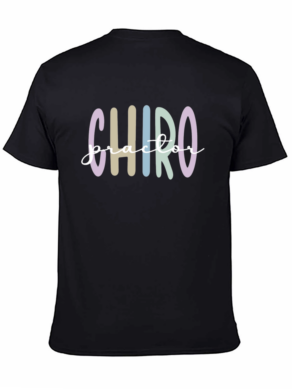 Chiropractor Striped Text Graphic Tee