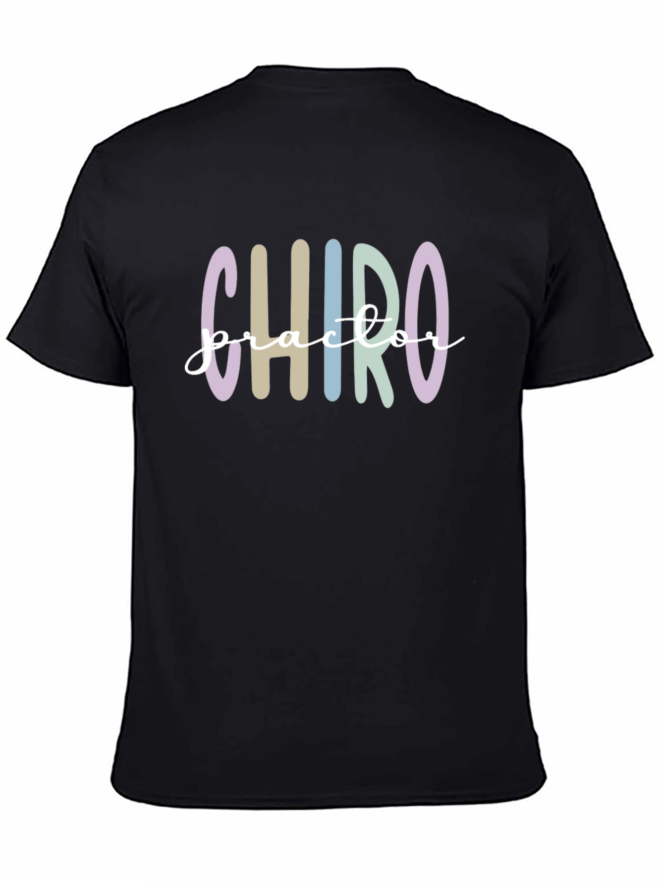 Chiropractor Striped Text Graphic Tee